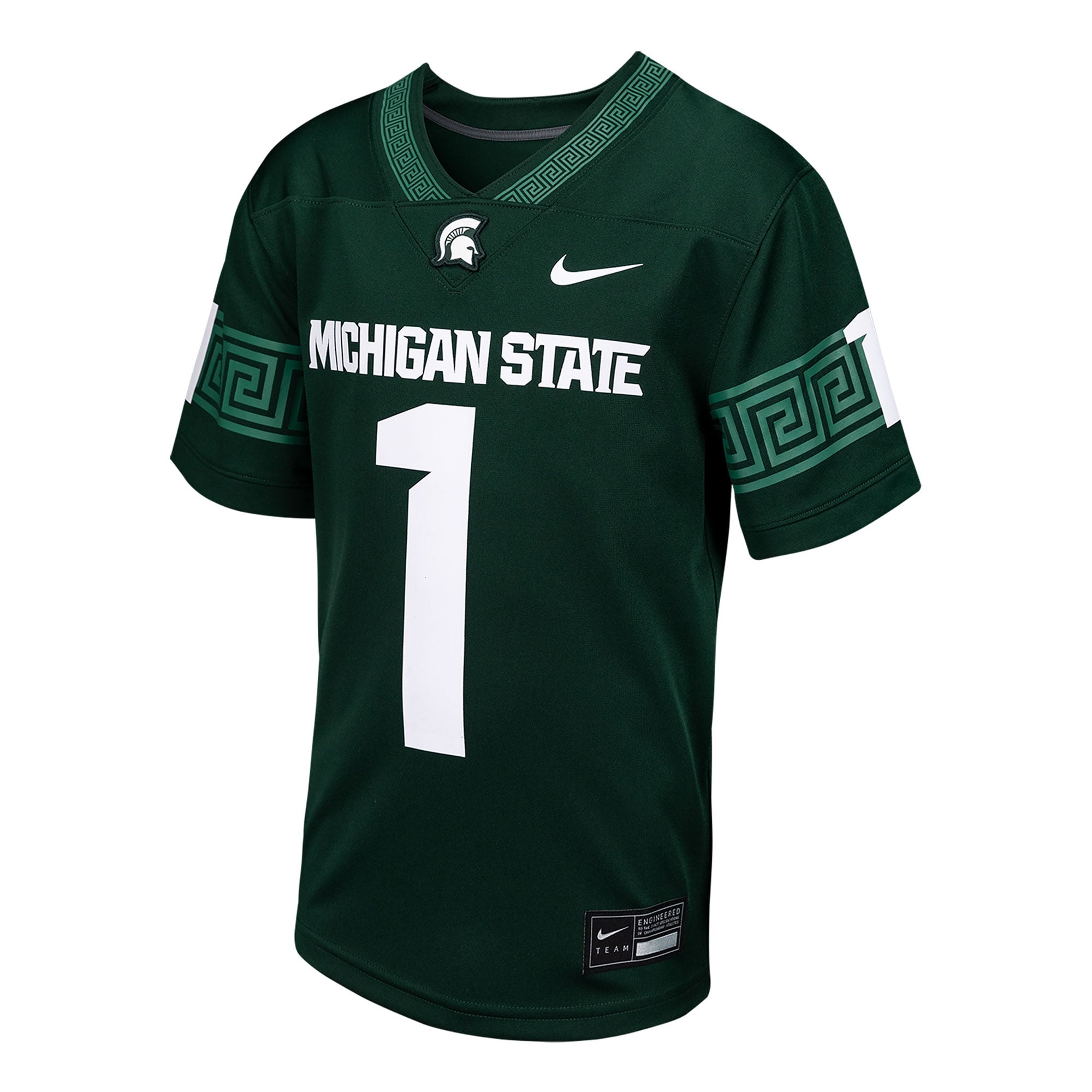 #1 Michigan State Spartans Toddler Football Jersey Green - front view