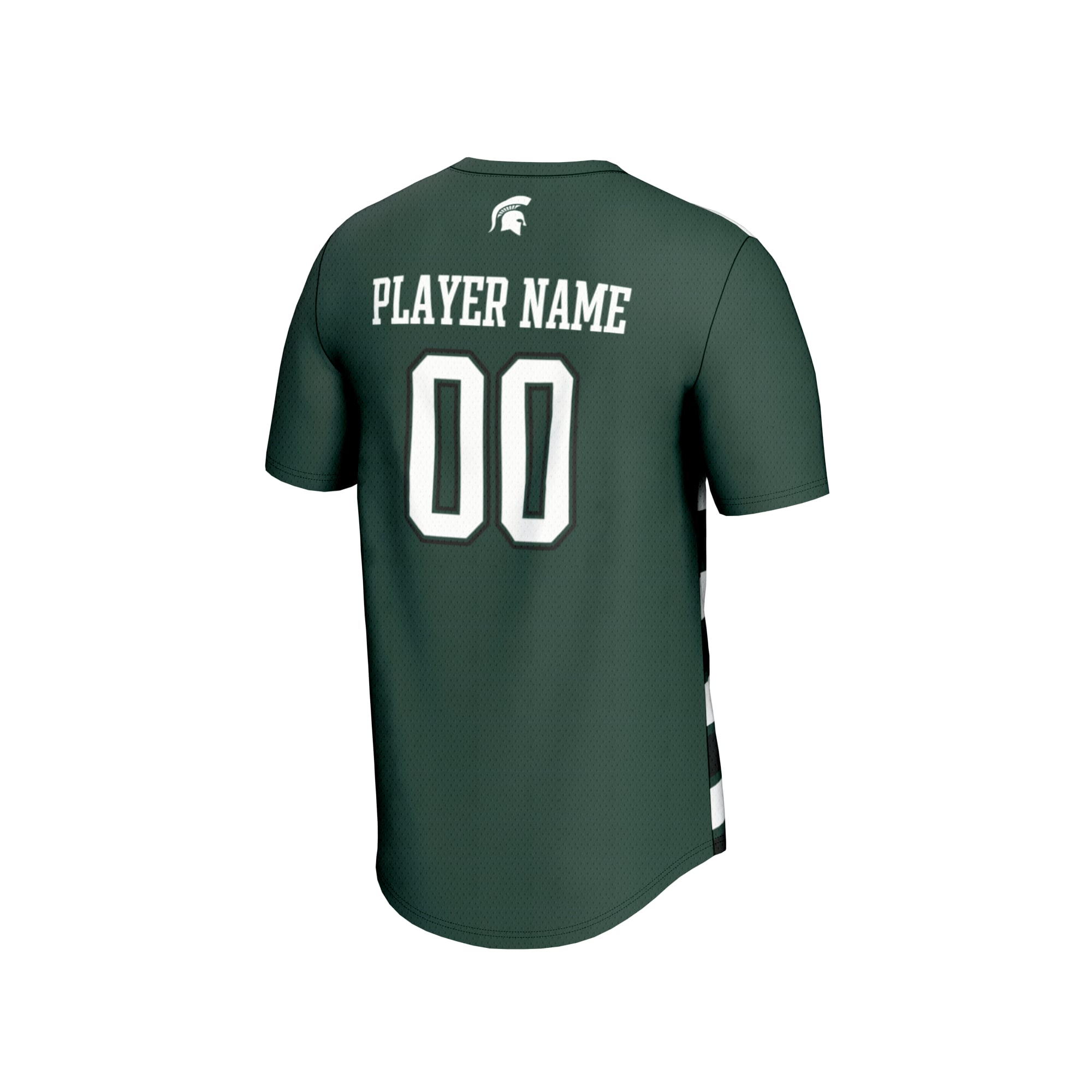 Michigan State Spartans Unisex Collegiate Women's Soccer Lightweight Fashion Jersey - back view