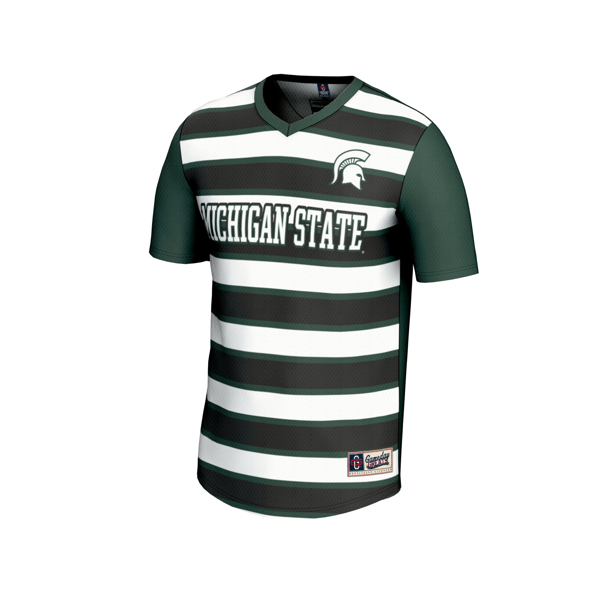 Michigan State Spartans Unisex Collegiate Women's Soccer Lightweight Fashion Jersey - front view