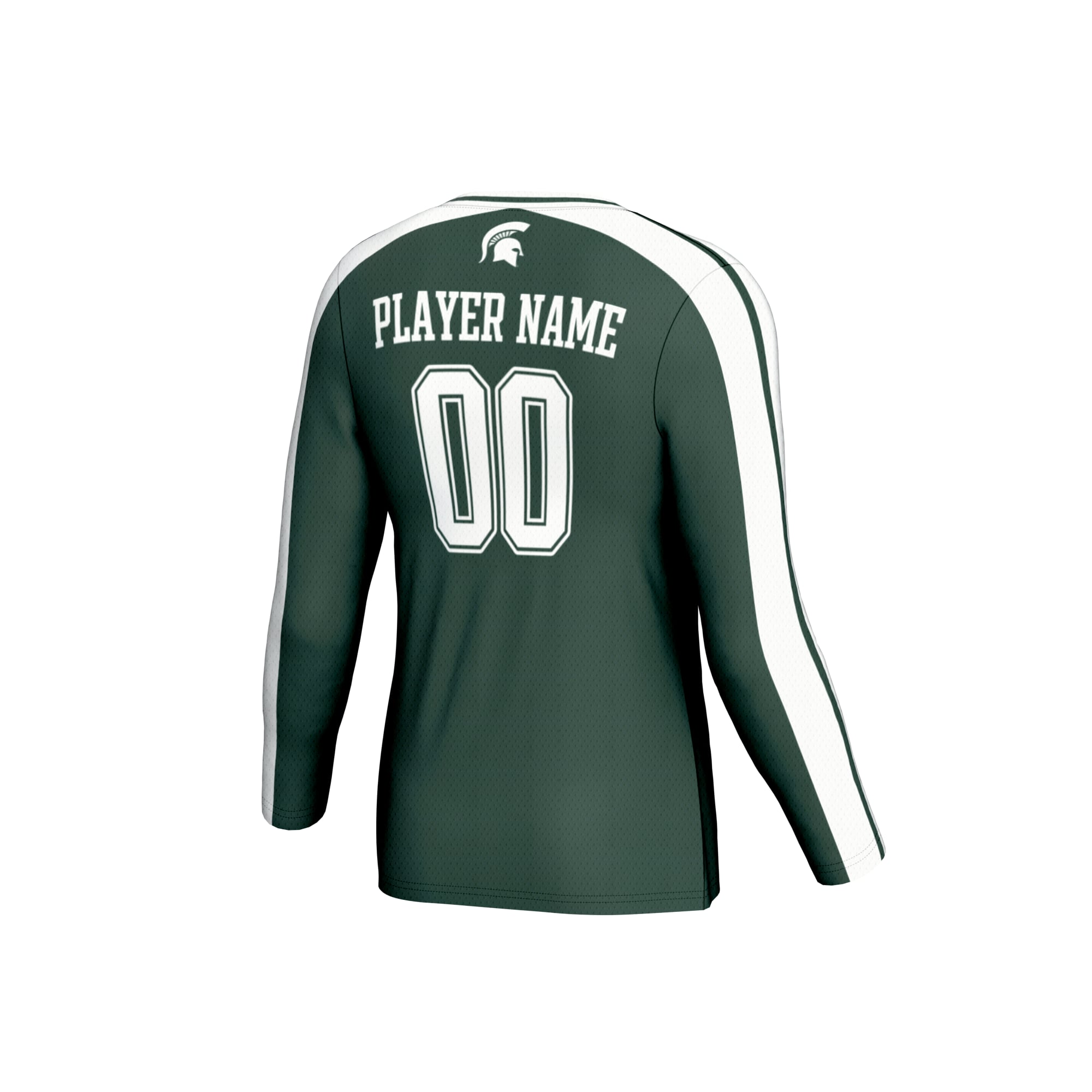 Michigan State Spartans Unisex Lightweight Collegiate Volleyball Fashion Jersey Green - back view