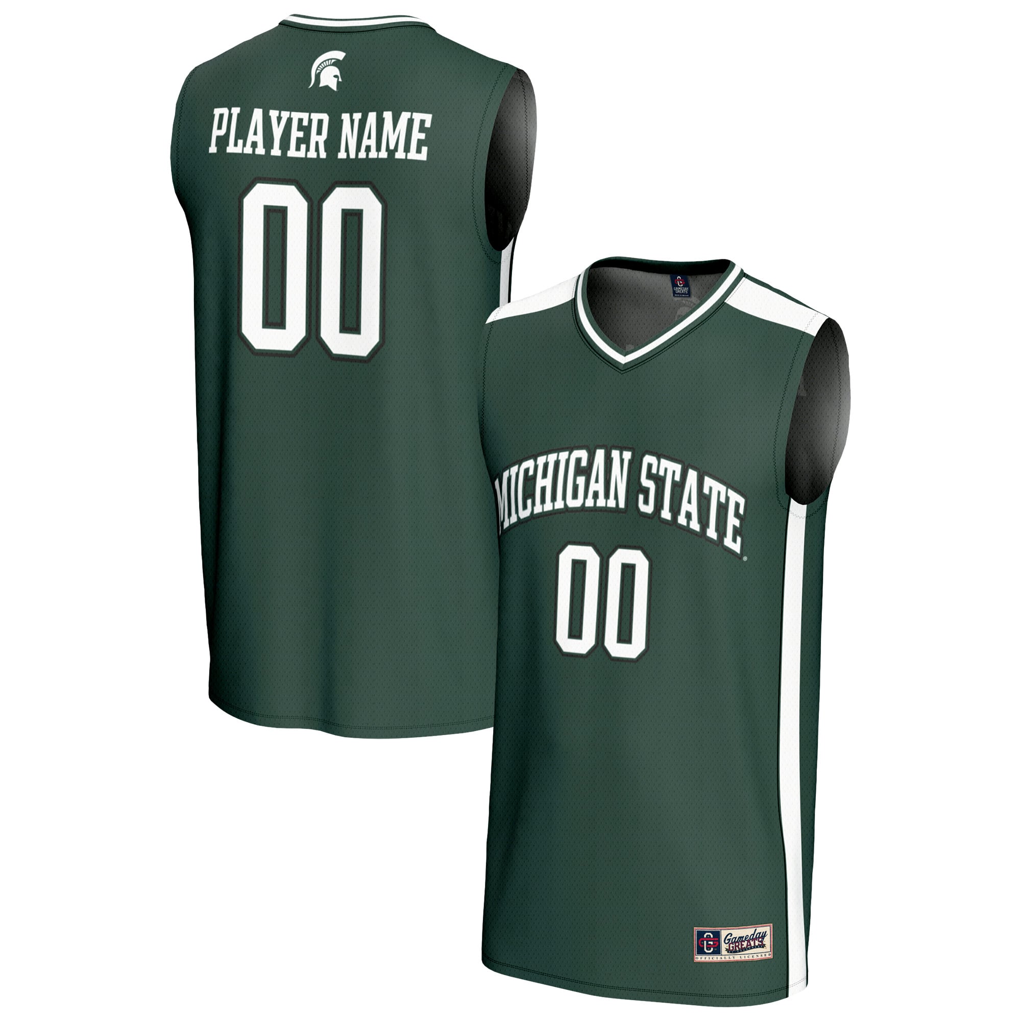 Michigan State Spartans Unisex Lightweight Women's Basketball Fashion Jersey - front and back view