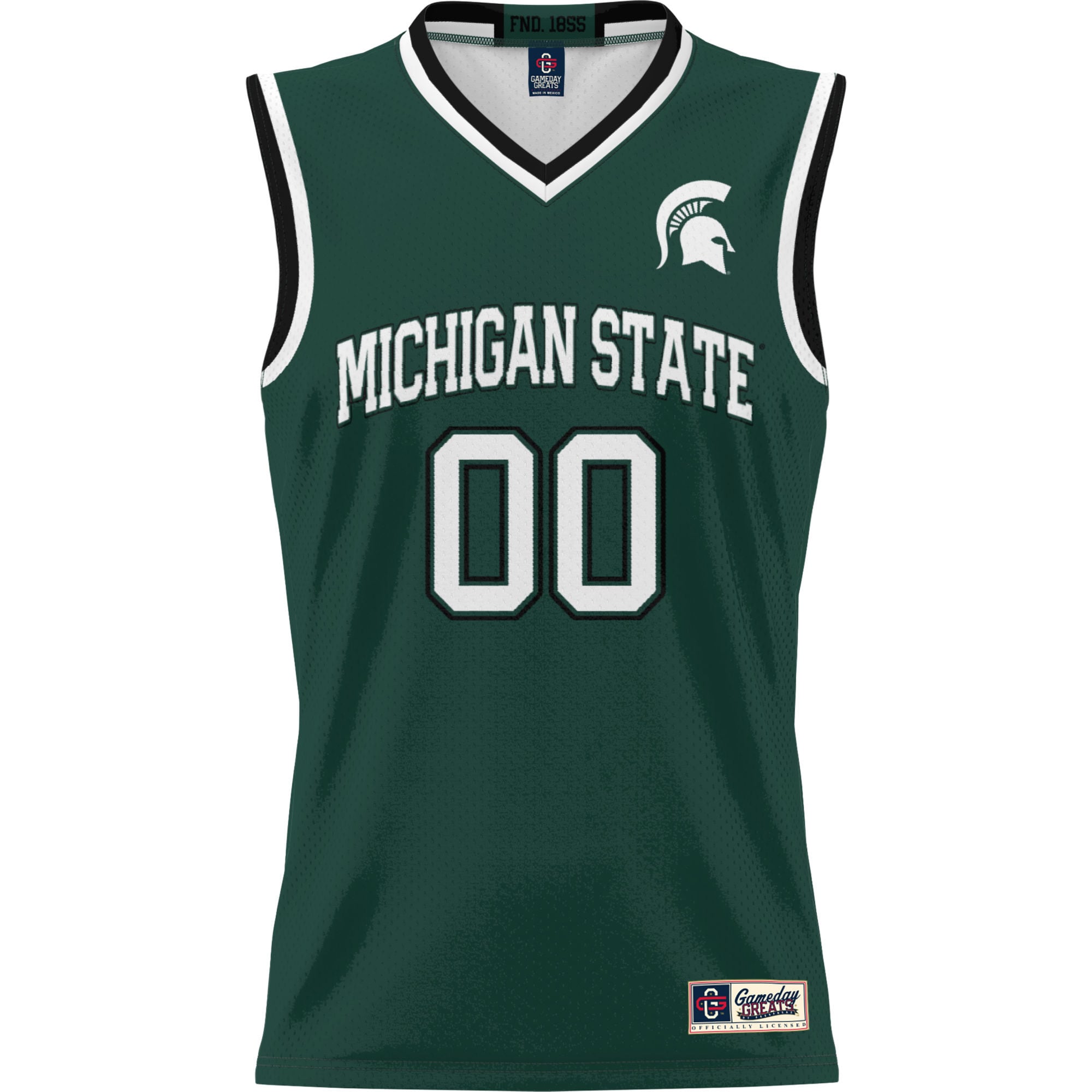 Michigan State Spartans Youth Lightweight Women's Basketball Jersey Green - front view