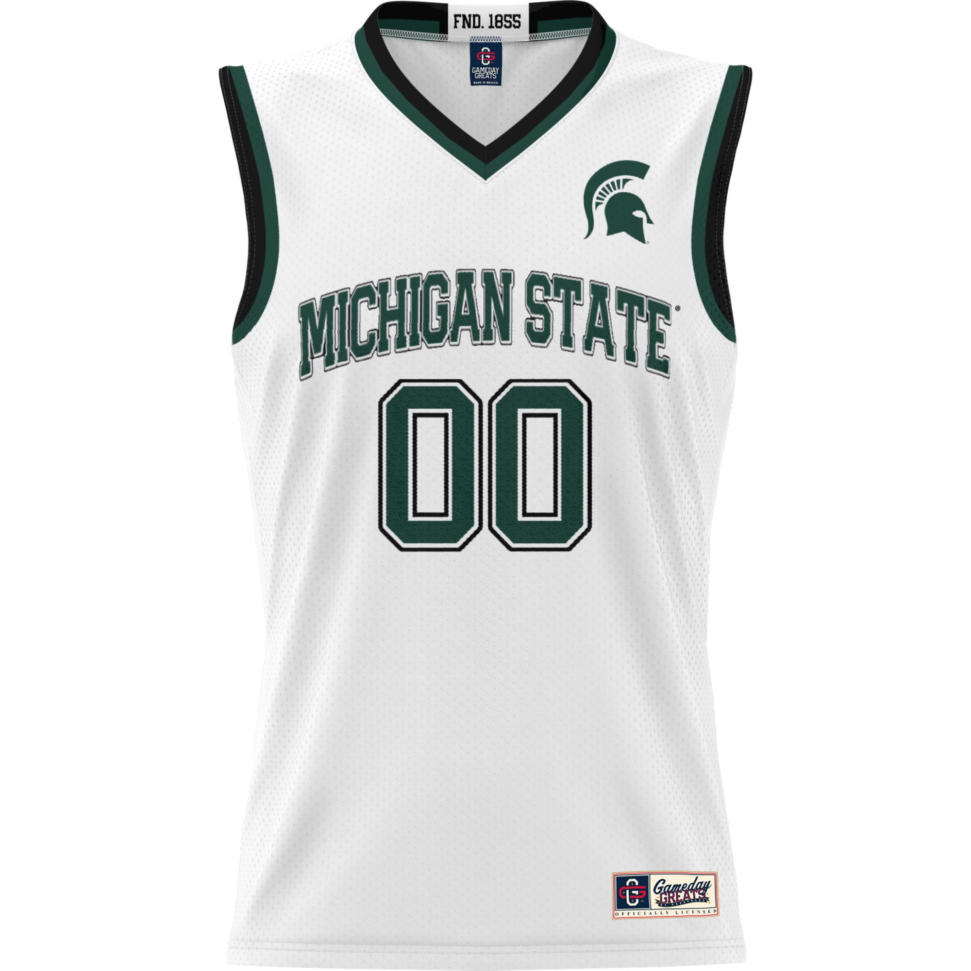 Michigan State Spartans Youth Lightweight Women's Basketball Jersey White - front view