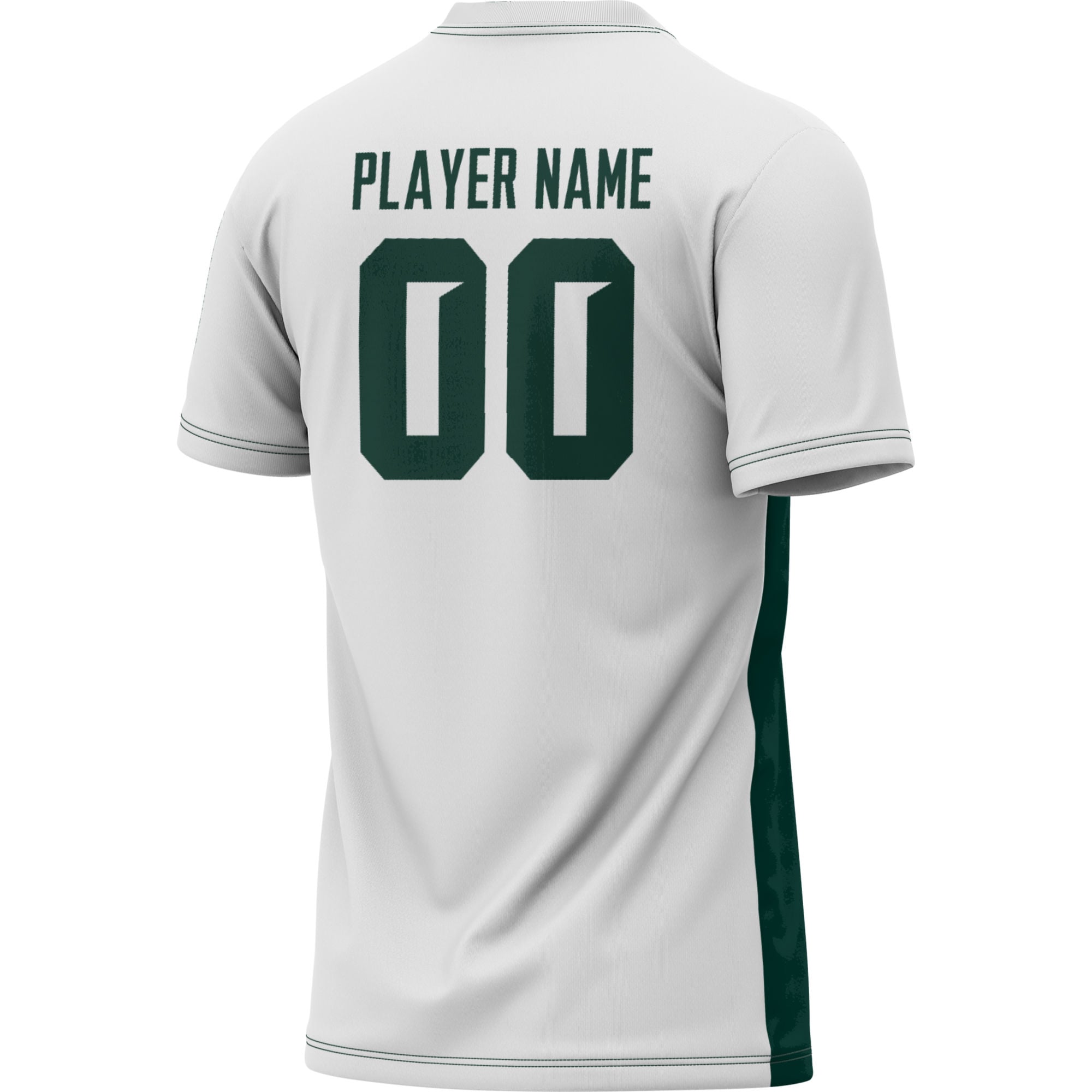Michigan State Spartans Unisex Lightweight Women's Soccer Jersey White - back view