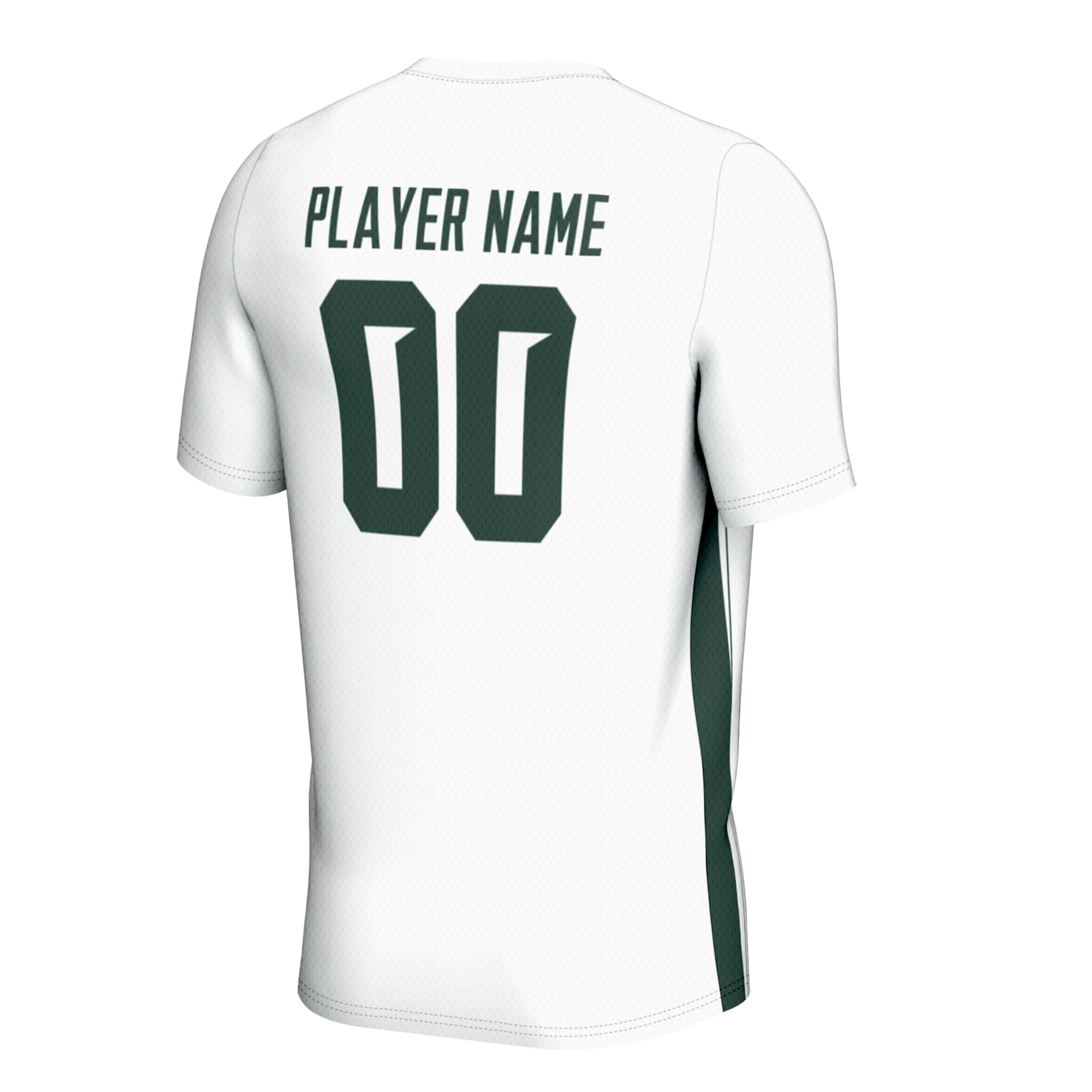 Michigan State Spartans Unisex Youth Lightweight Collegiate Men's Soccer Fashion Jersey - back view
