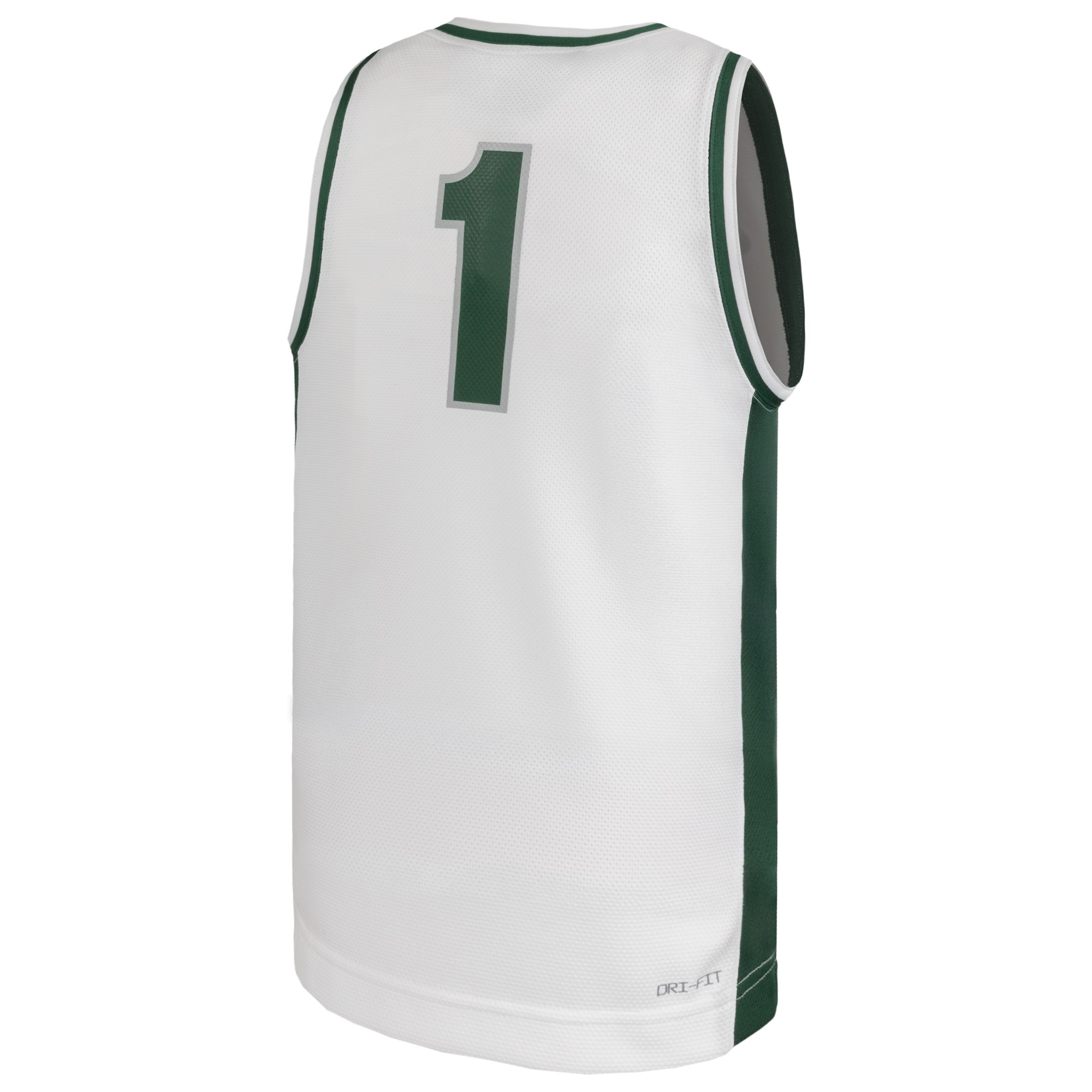 #1 Michigan State Spartans Youth Alternate Basketball Jersey White - back view