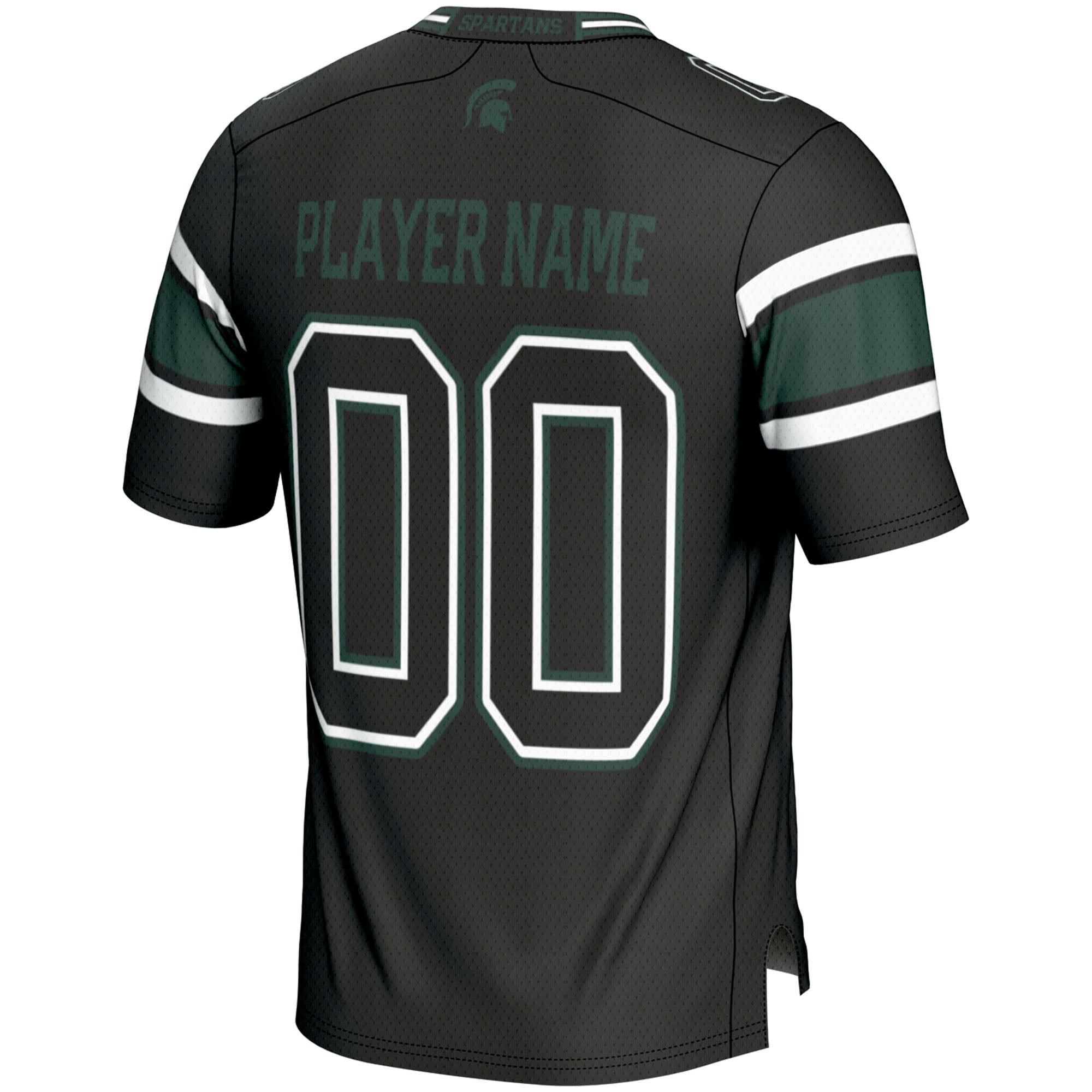 Michigan State Spartans Youth Football Jersey Black - back view