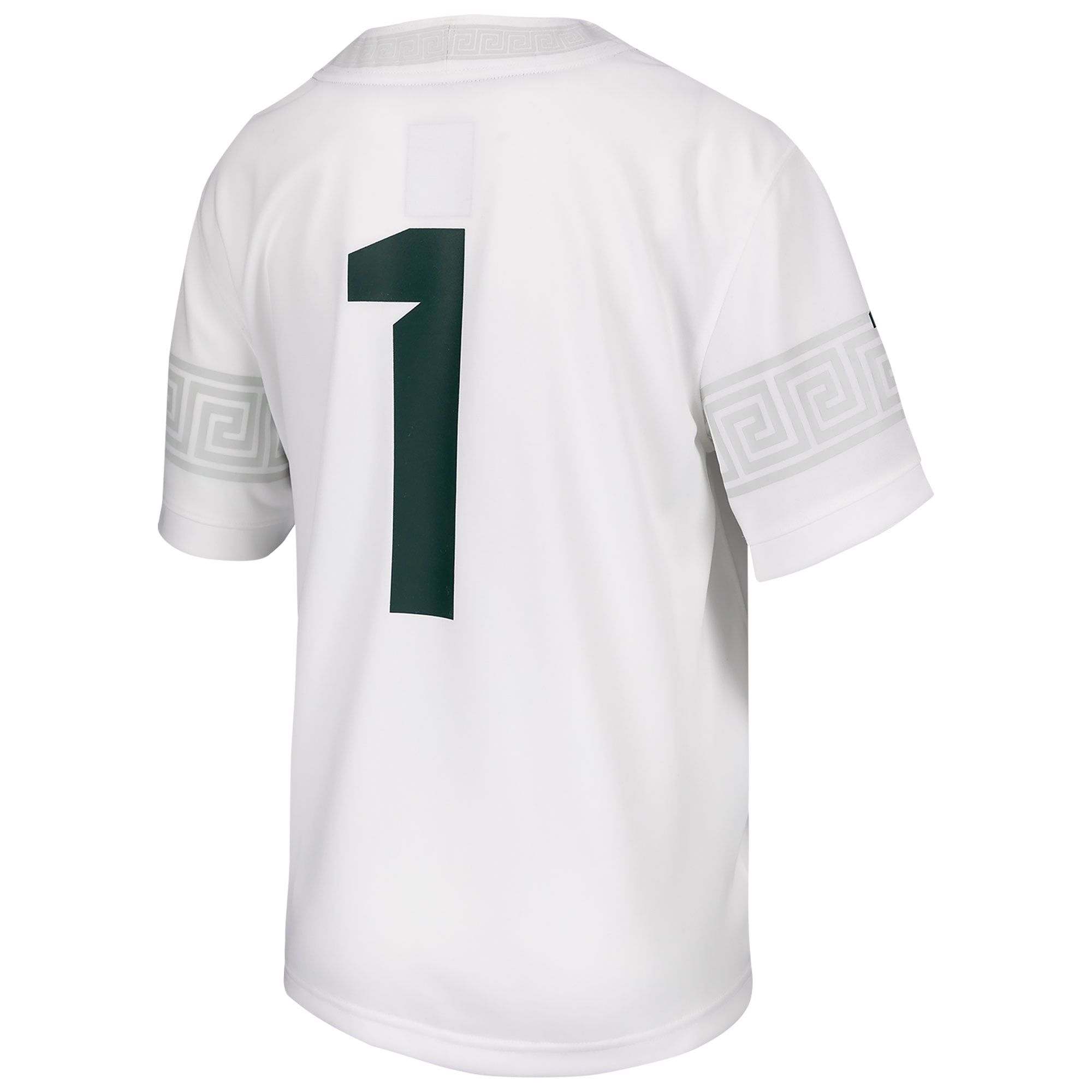 Michigan State Spartans Youth Football Jersey White - back view