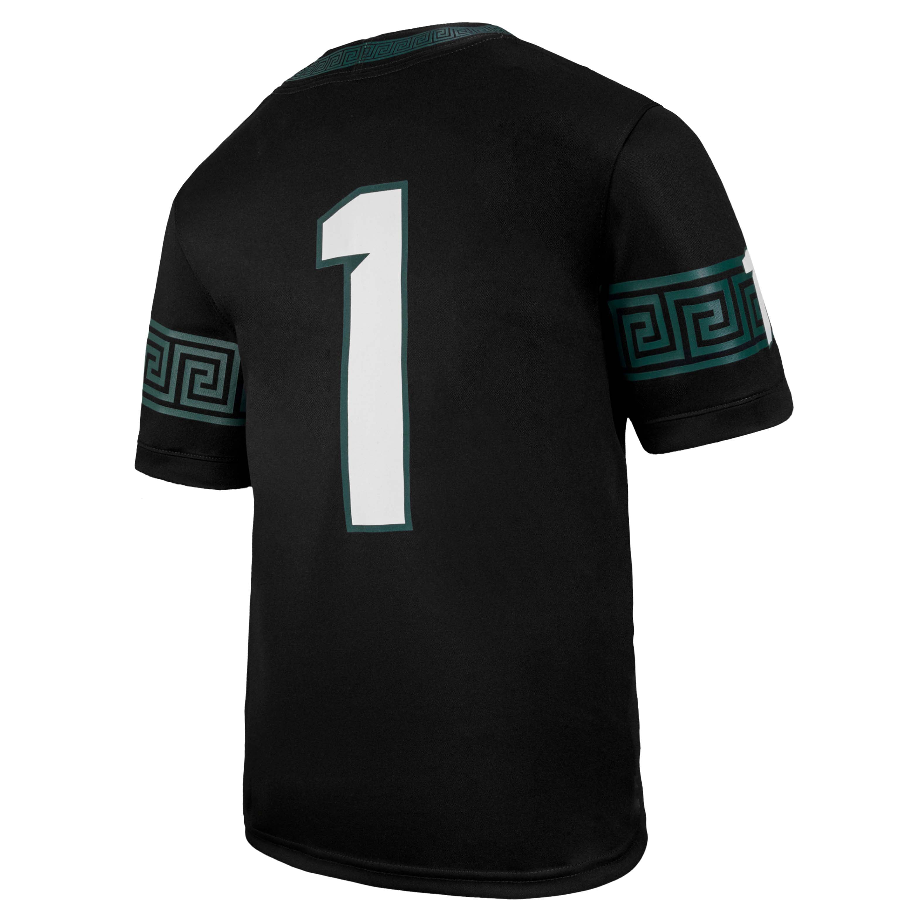 #1 Michigan State Spartans Youth Jersey Black - back view