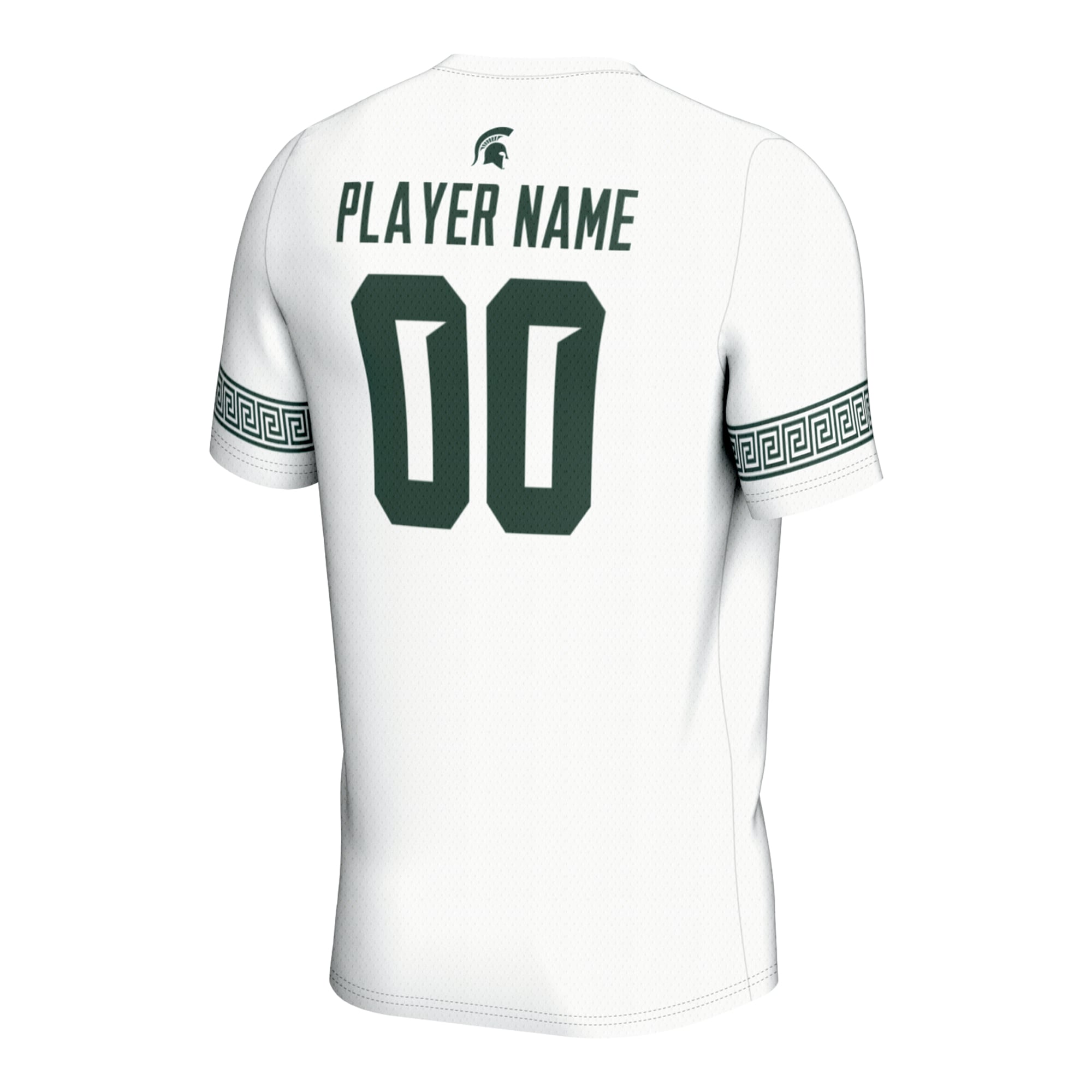 Michigan State Spartans Youth Lightweight Soccer Jersey White - back view
