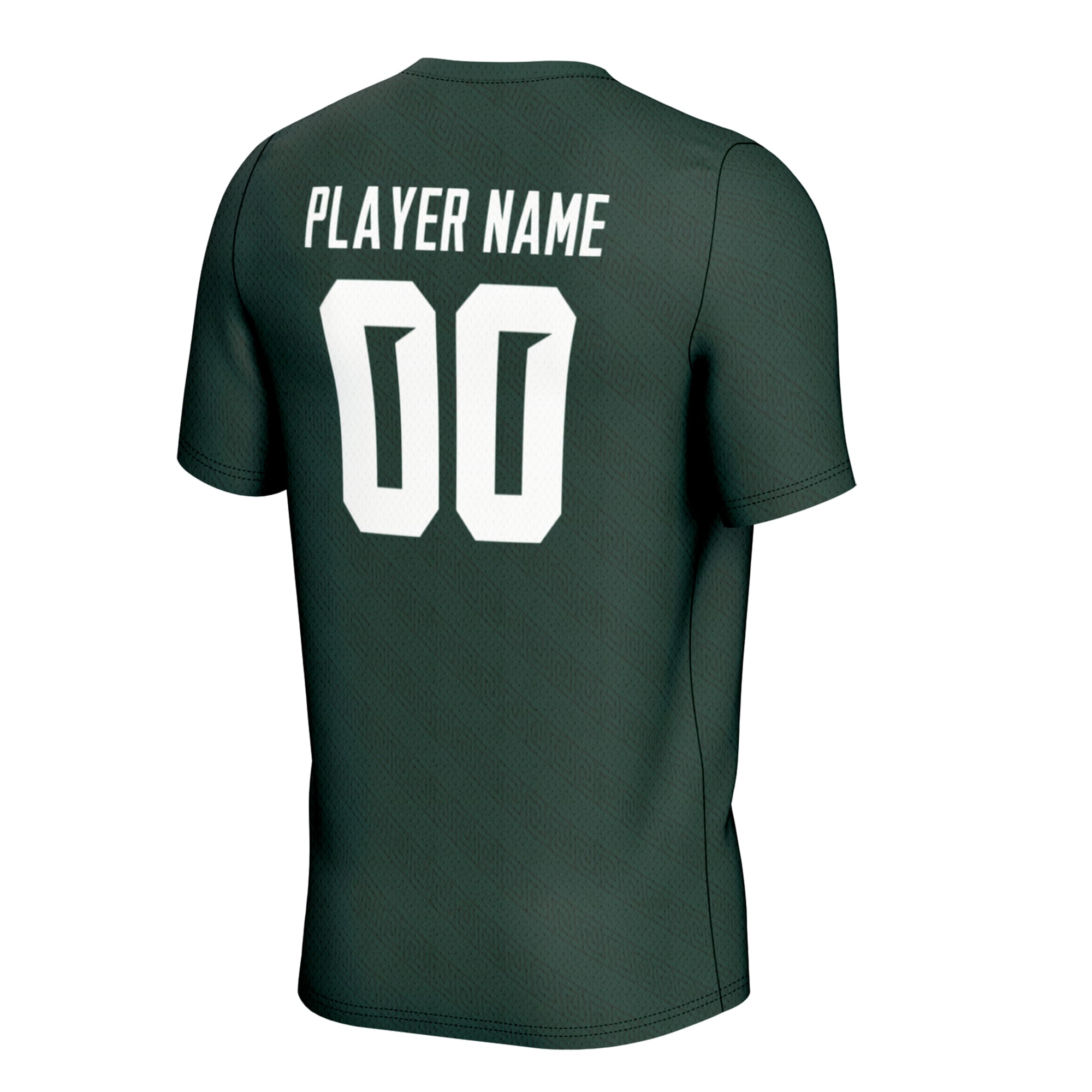 Michigan State Spartans Youth Men's Soccer Jersey Green - back view