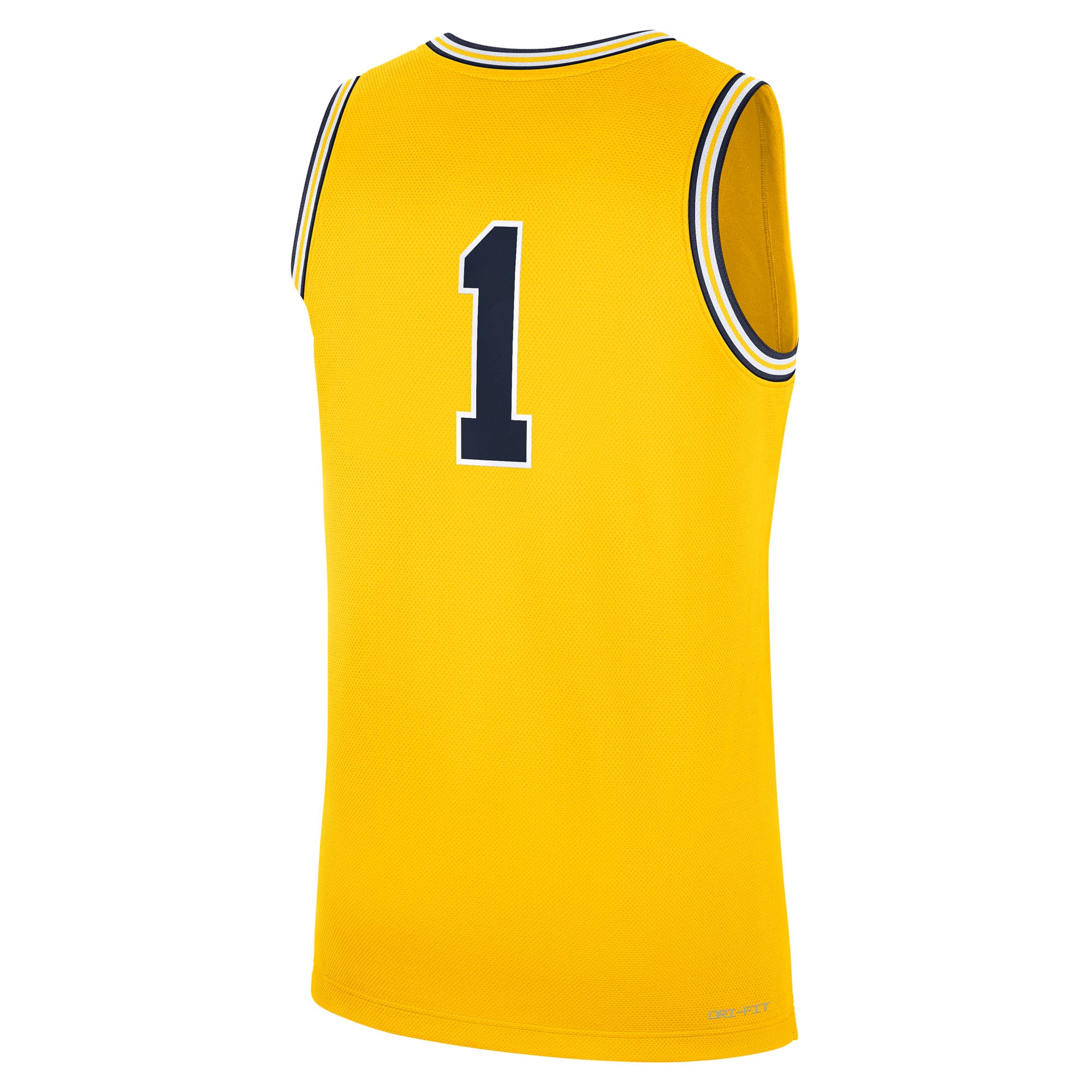 #1 Michigan Wolverines Alternate Jersey Maize - back view