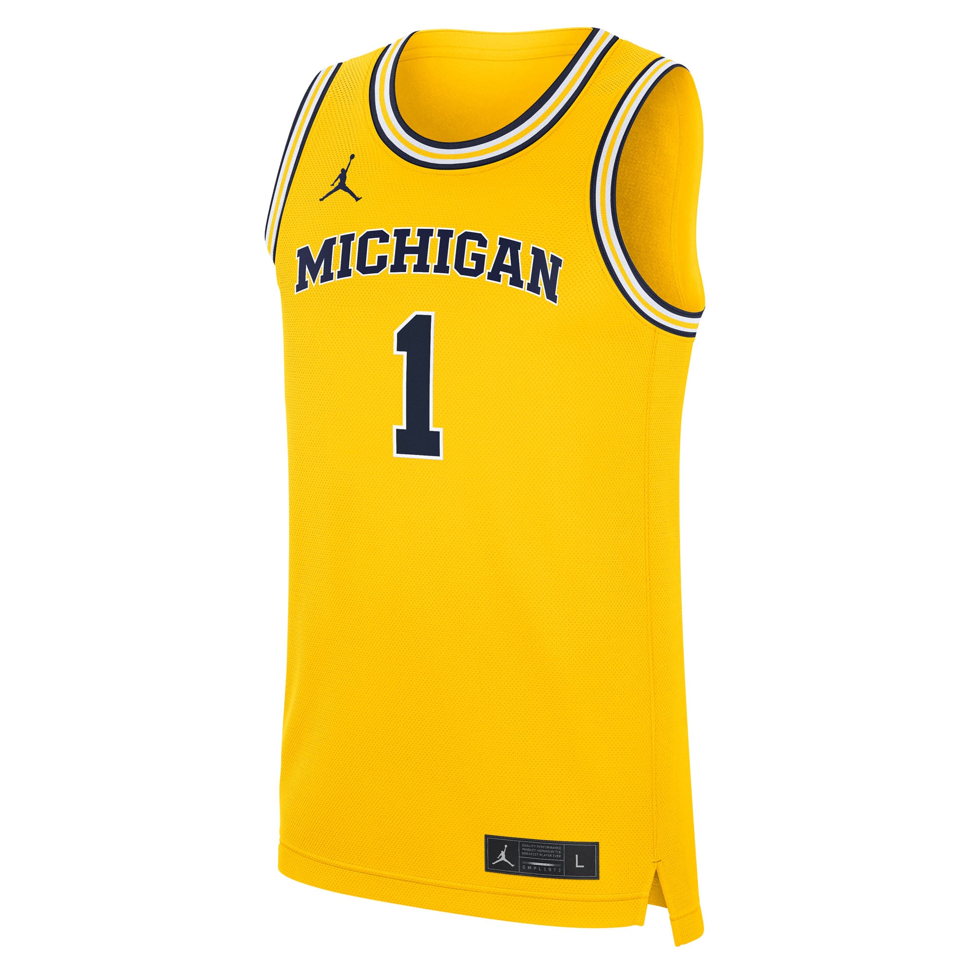 #1 Michigan Wolverines Alternate Jersey Maize - front view