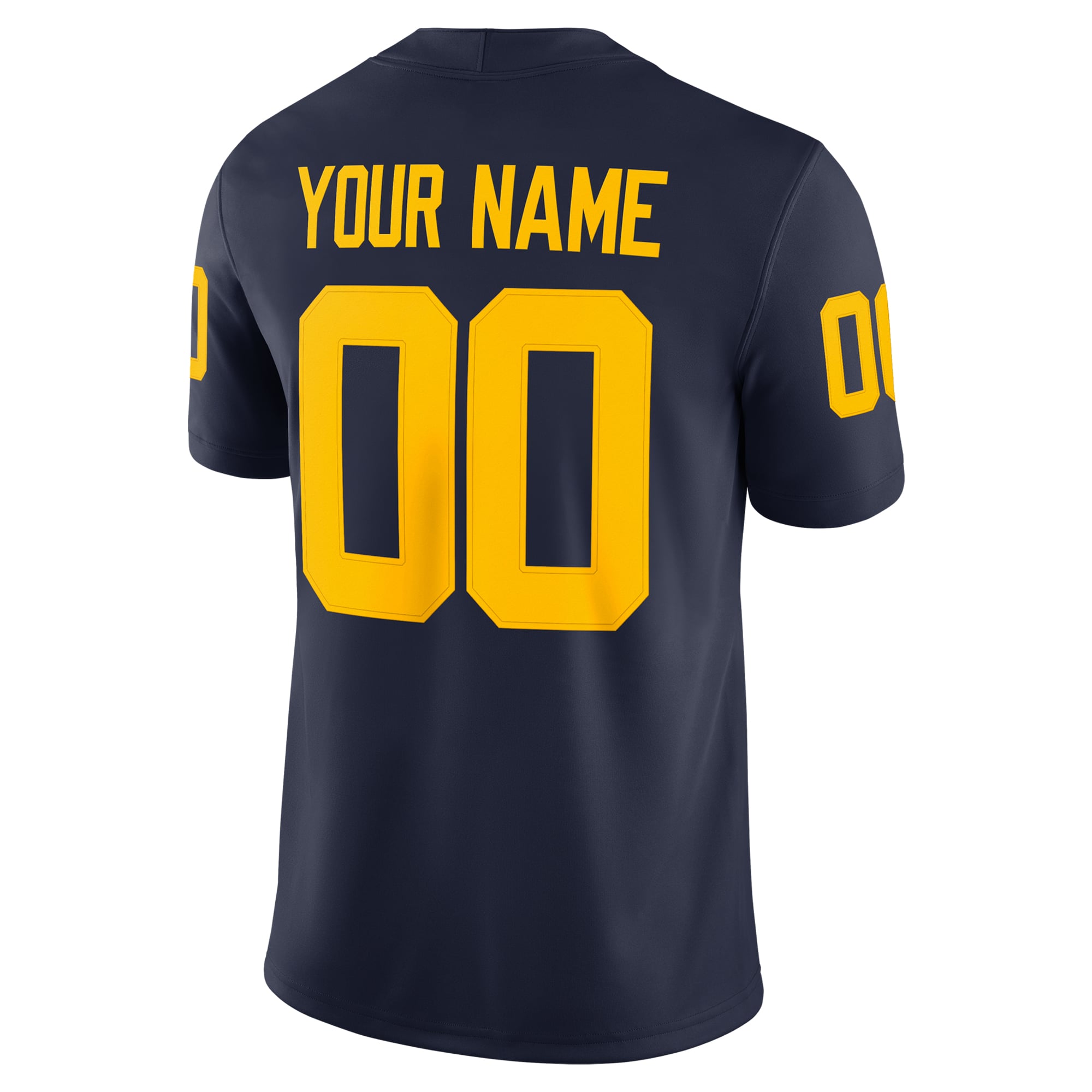 Michigan Wolverines Custom Football Jersey - back view