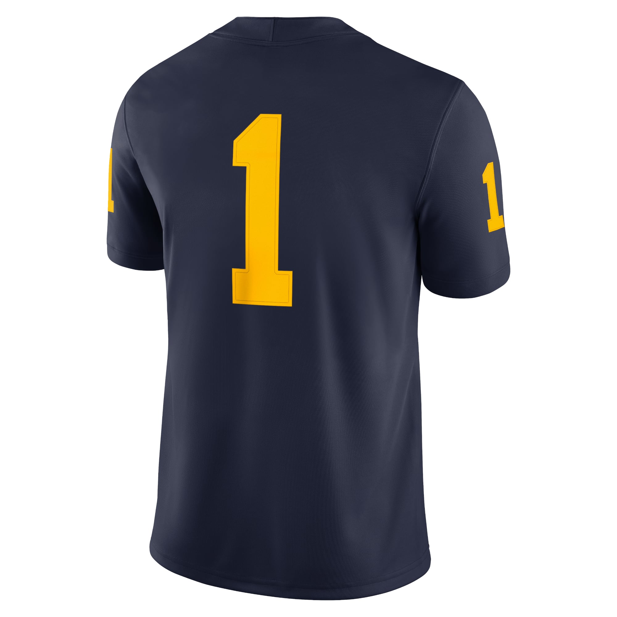 #1 Michigan Wolverines Jersey Navy - back view