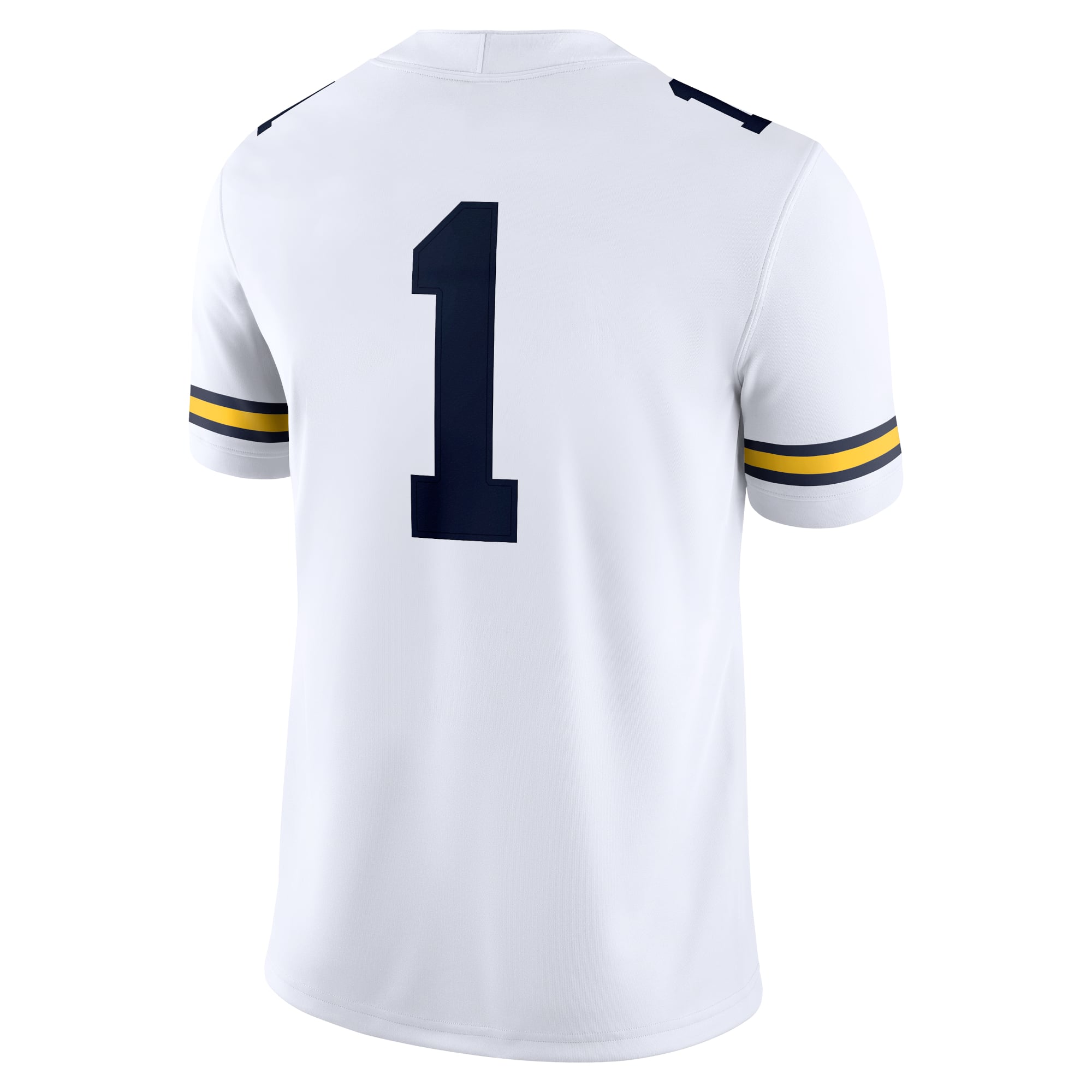 #1 Michigan Wolverines Jersey White - back view
