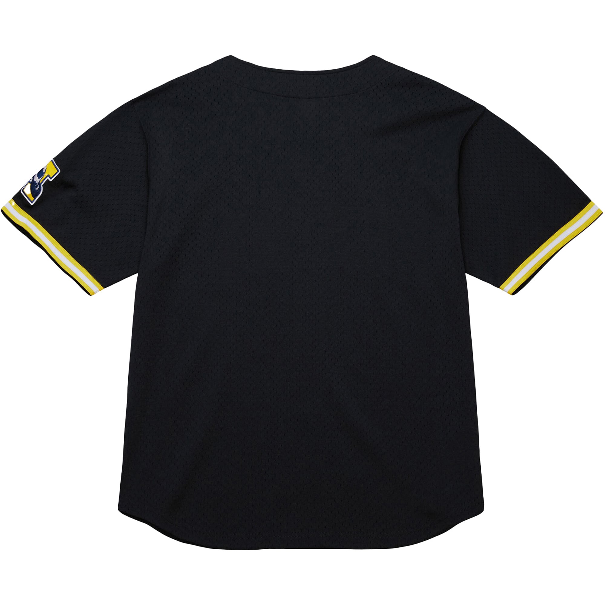 Michigan Wolverines On The Clock Full-Button Fashion Jersey Black - back view