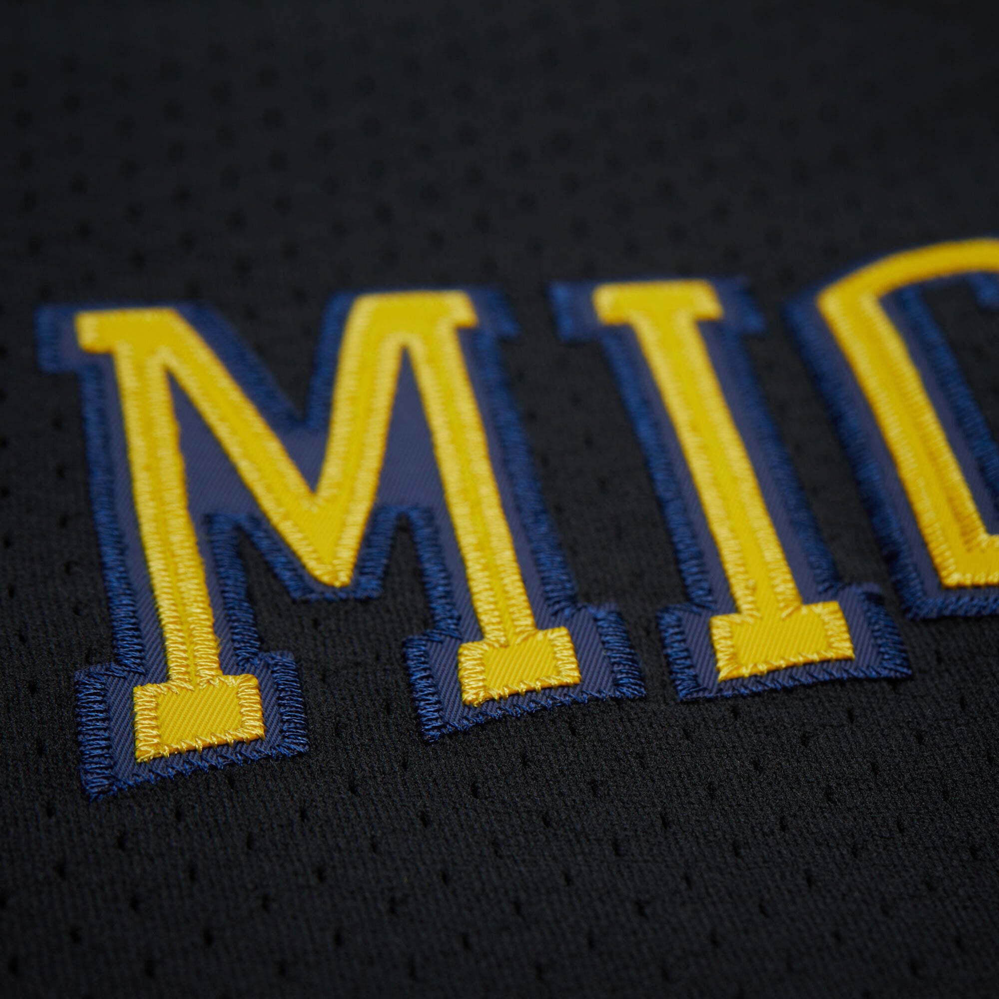 Michigan Wolverines On The Clock Full-Button Fashion Jersey Black - detail view 1