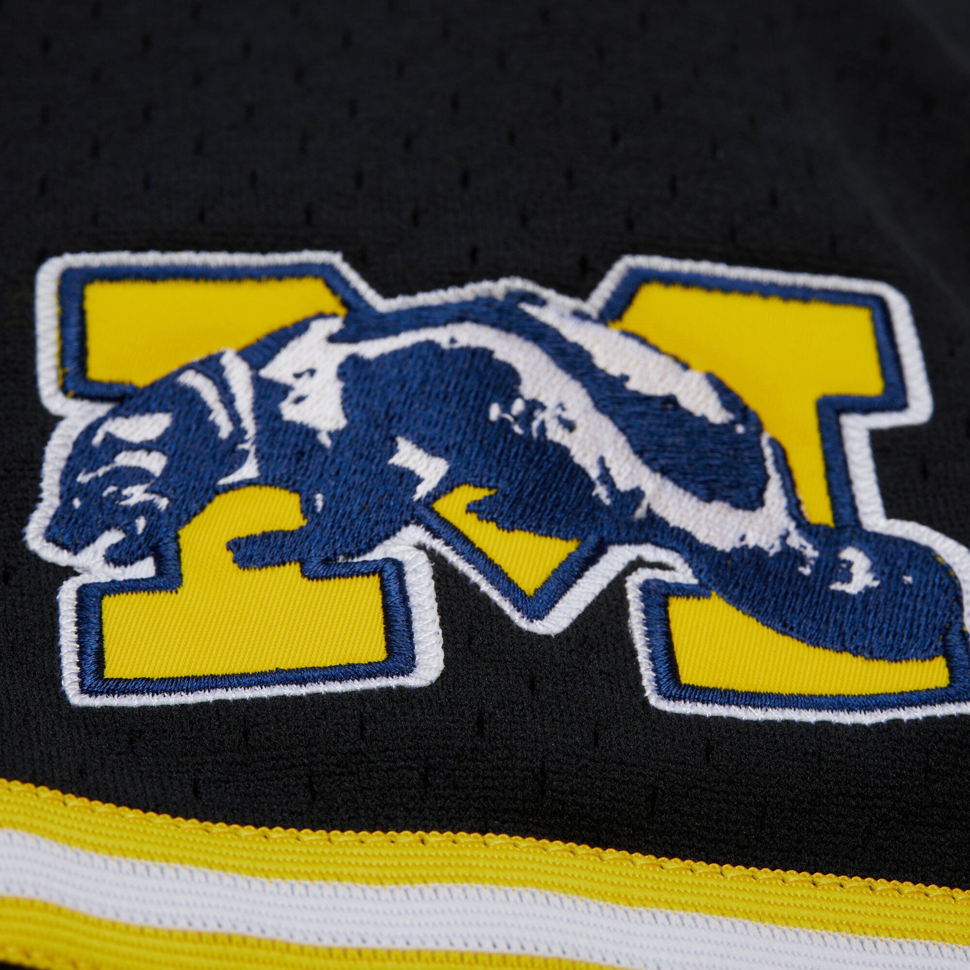 Michigan Wolverines On The Clock Full-Button Fashion Jersey Black - detail view 3