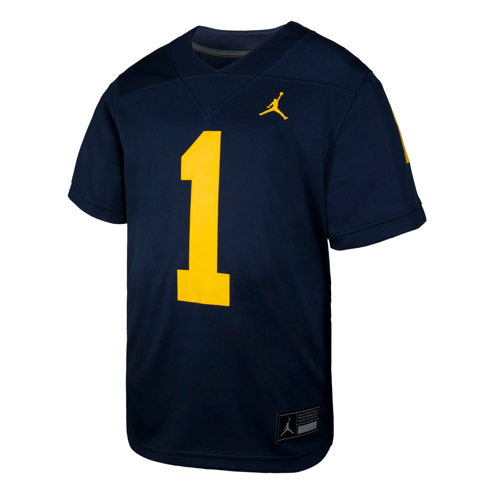 #1 Michigan Wolverines Toddler Jersey Navy - front view