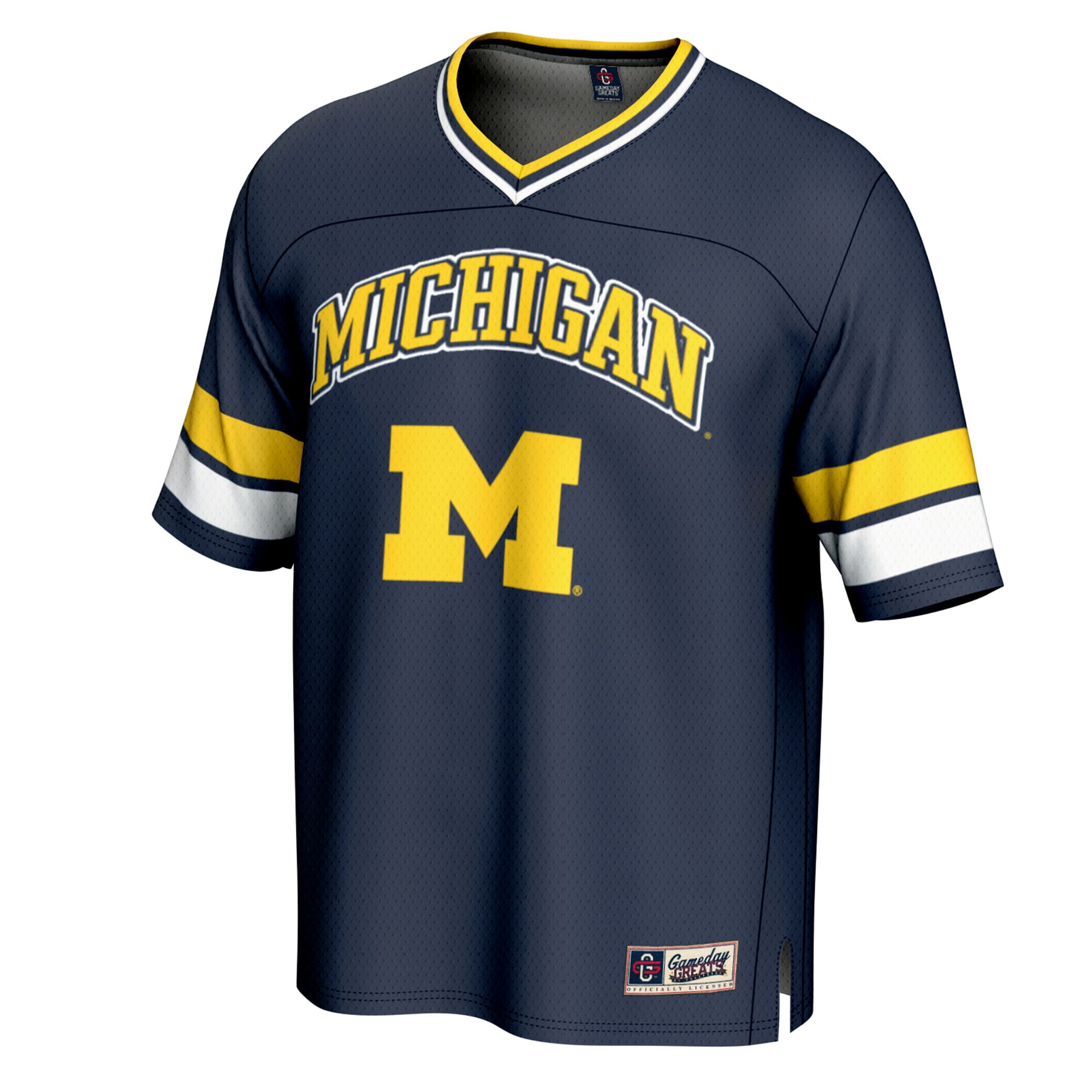 Michigan Wolverines Spirit Football Jersey Navy - front view