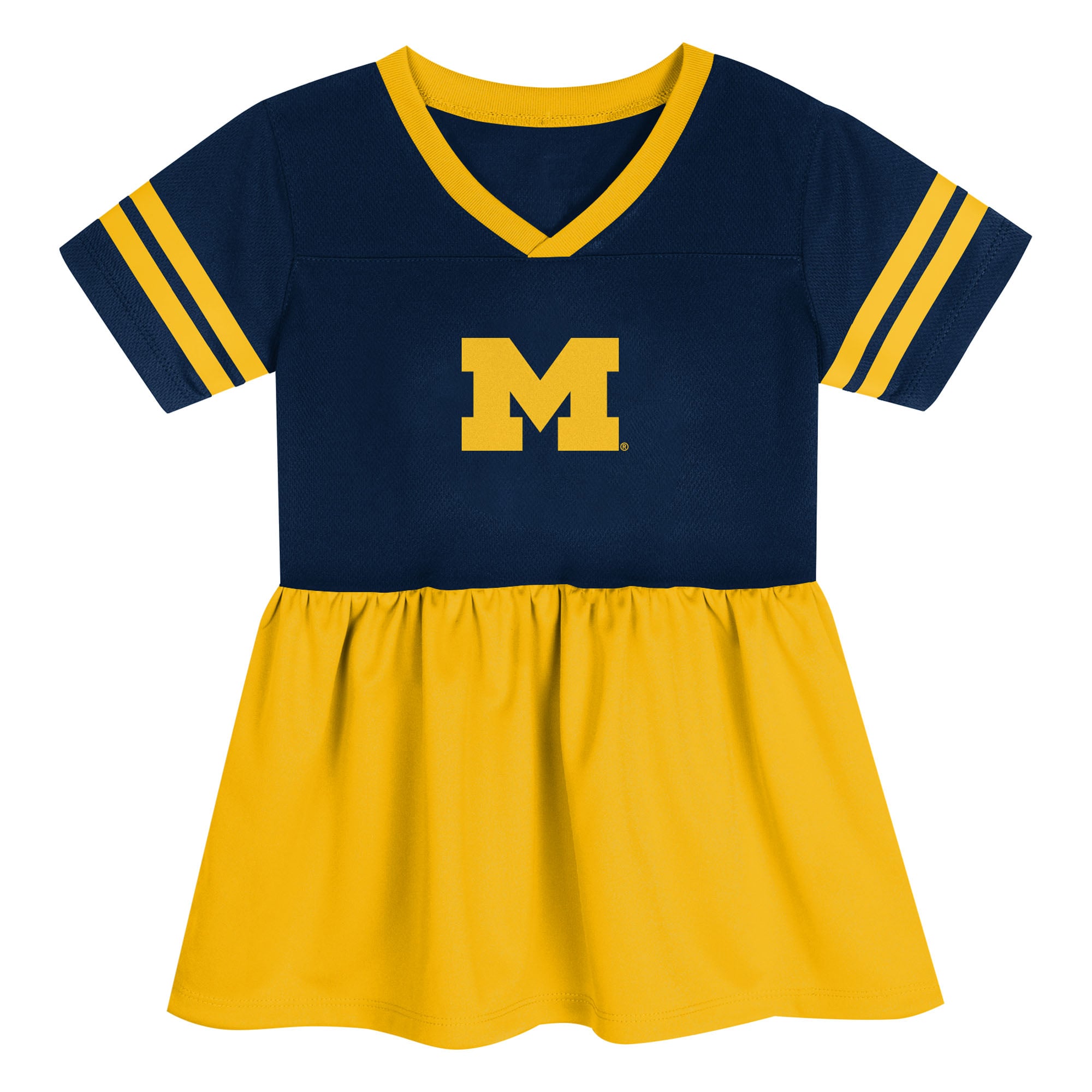 Michigan Wolverines Toddler Toddler Fashion Jersey Navy/Maize - front view