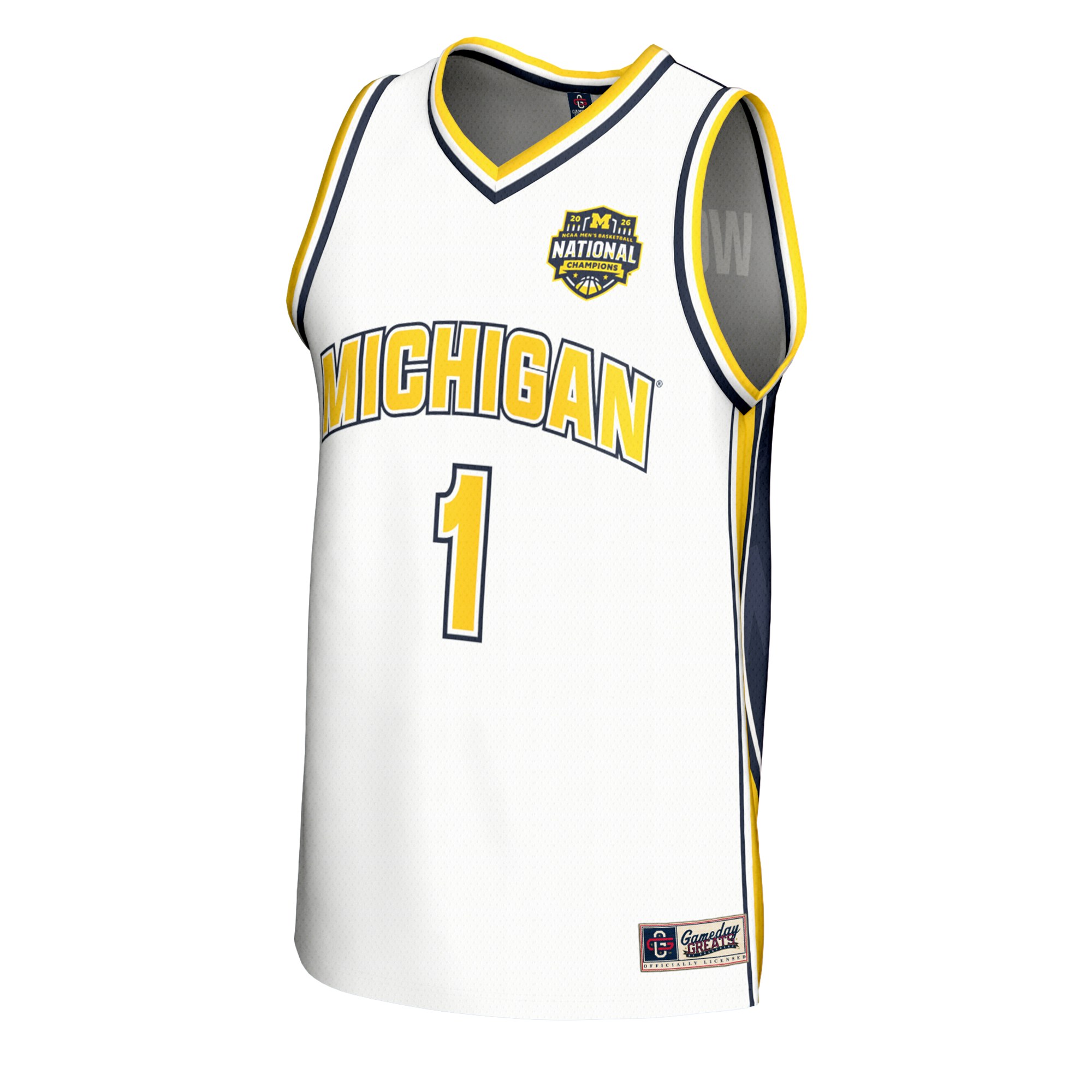 Michigan Wolverines Unisex 2026 NCAA Men's Basketball National Champions #1 - front view