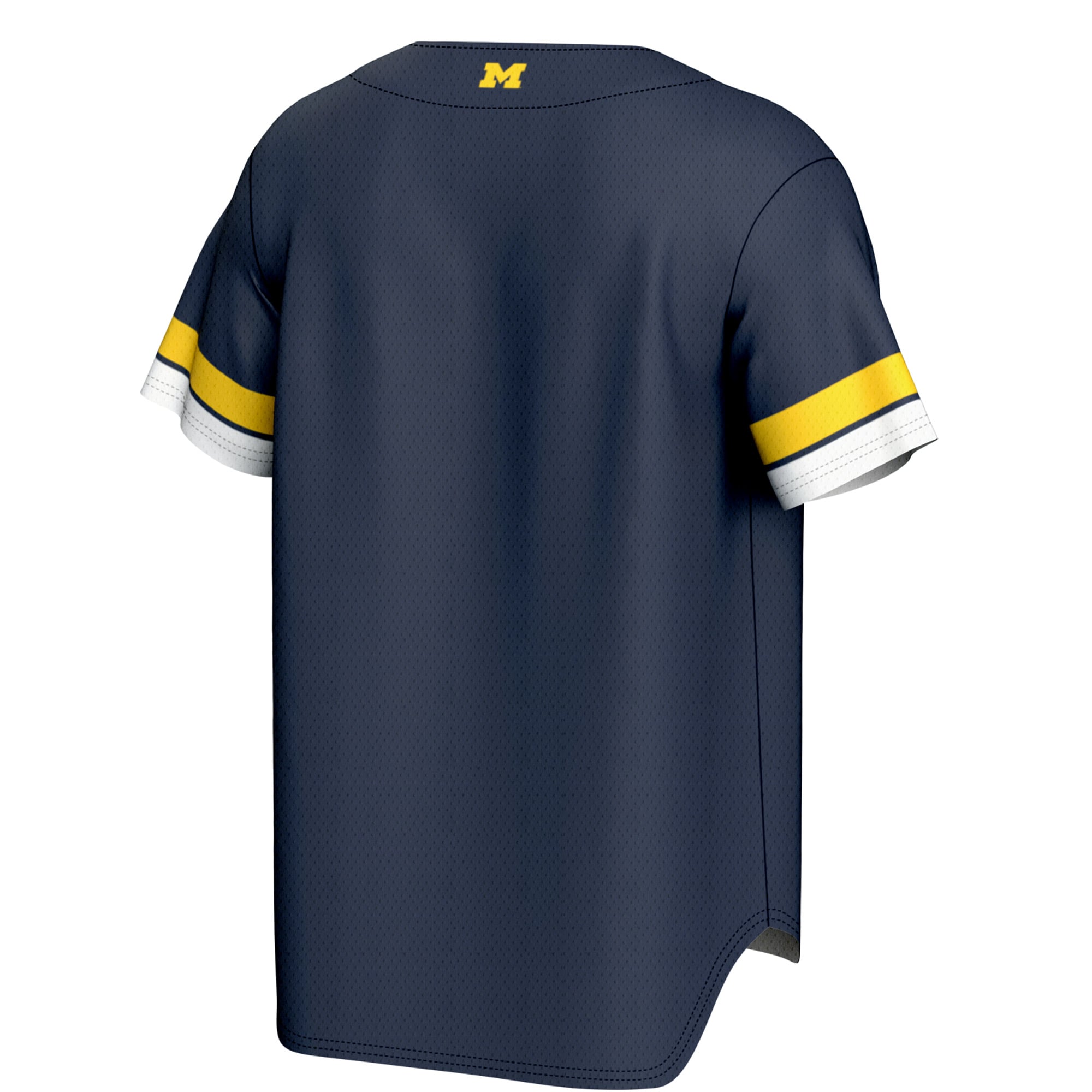 Michigan Wolverines Youth Spirit Baseball Jersey Navy - back view