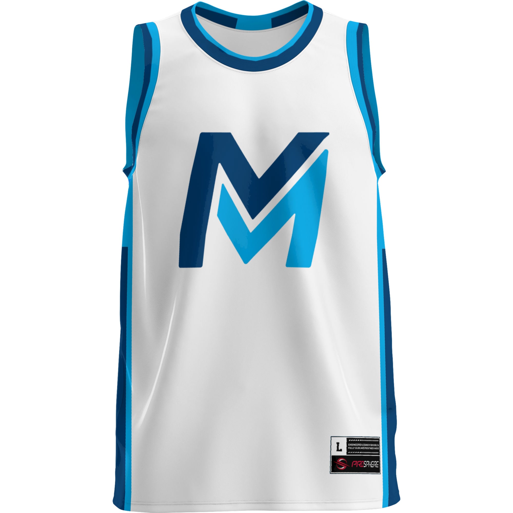 Mid Michigan College Lightweight Basketball Jersey White - front view