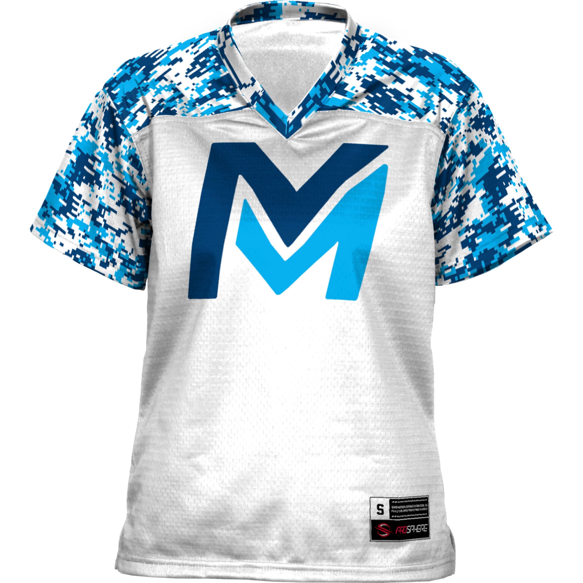 Mid Michigan College Women's Football Jersey White - front view