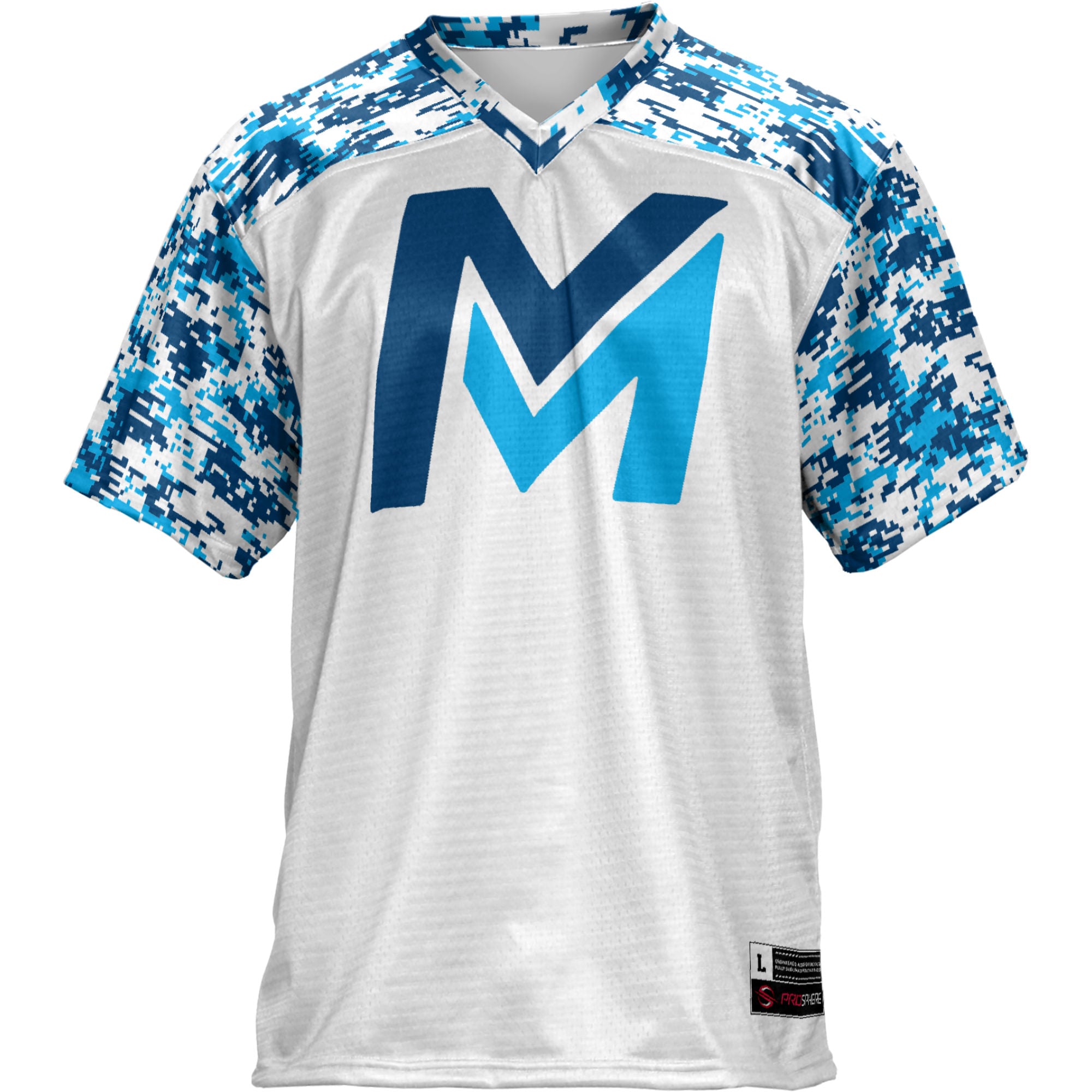 Mid Michigan College Youth Football Jersey White - front view