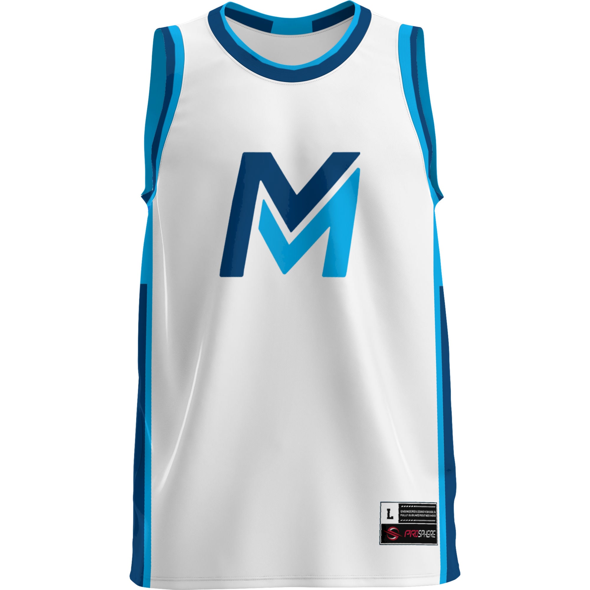 Mid Michigan College Youth Lightweight Basketball Jersey White - front view