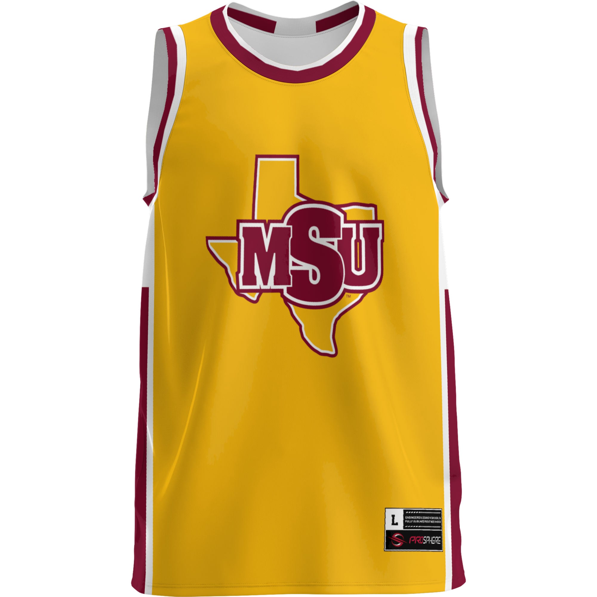 Midwestern State Mustangs Lightweight Basketball Jersey Maroon - front view