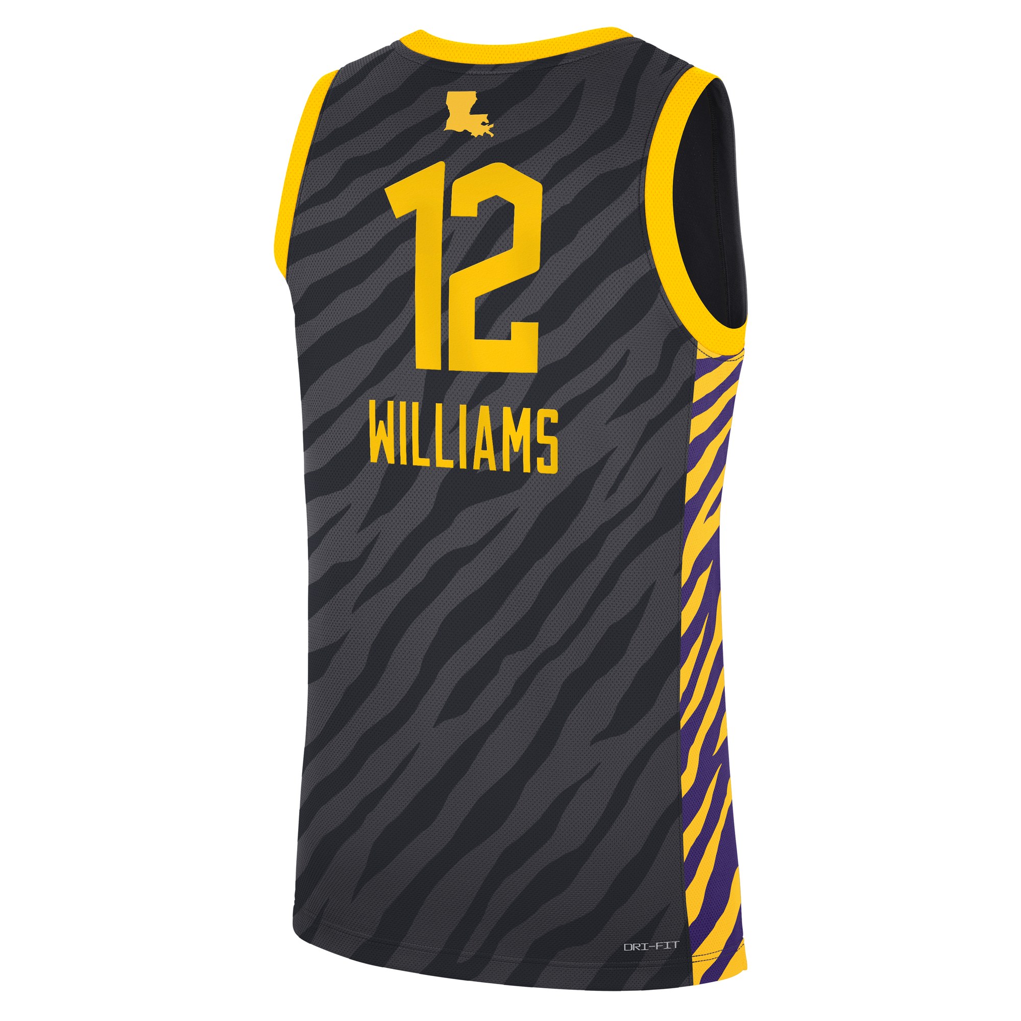 Mikaylah Williams LSU Tigers Unisex Basketball Jersey Anthracite - back view