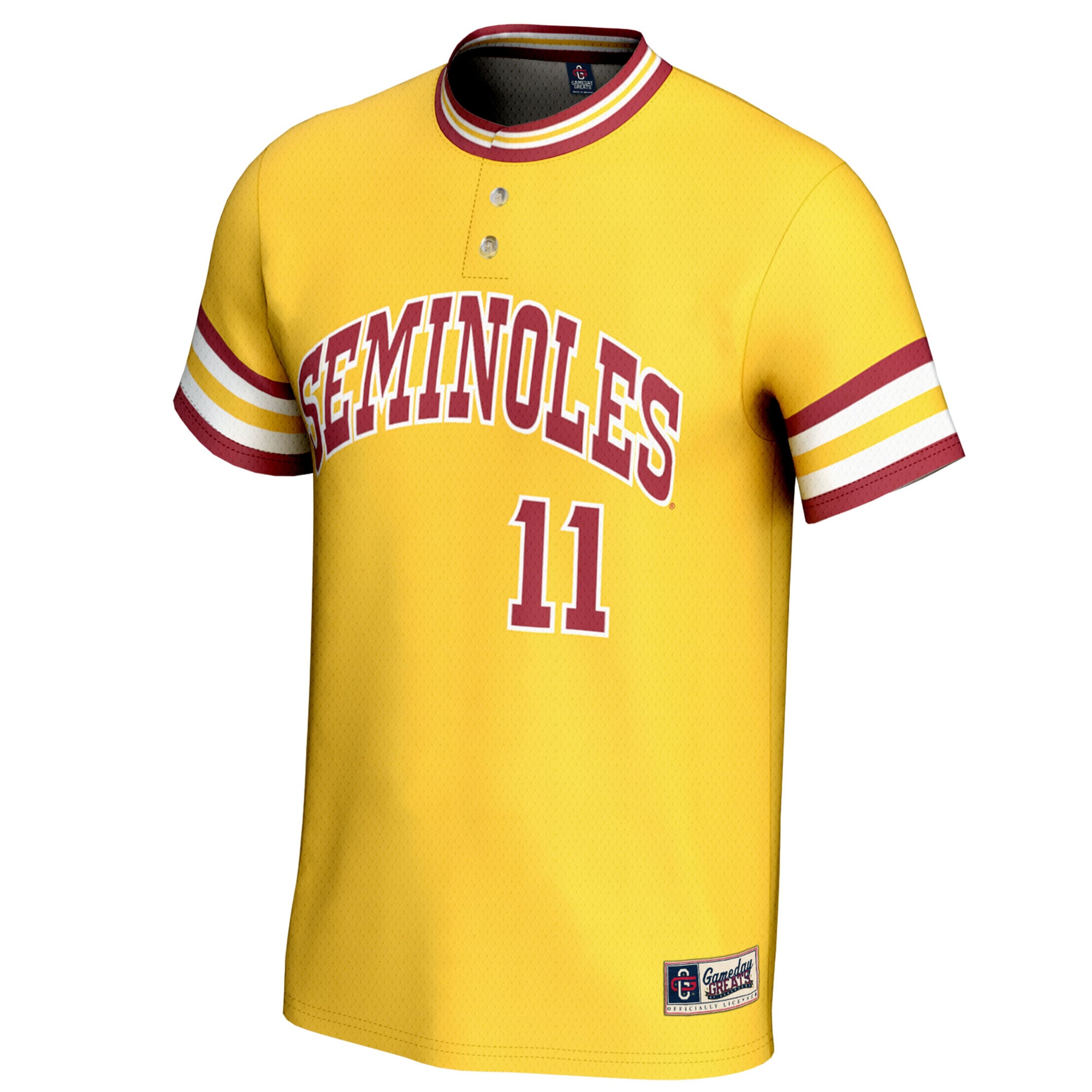 Mike Martin Florida State Seminoles Unisex Lightweight Baseball Jersey Gold - front view
