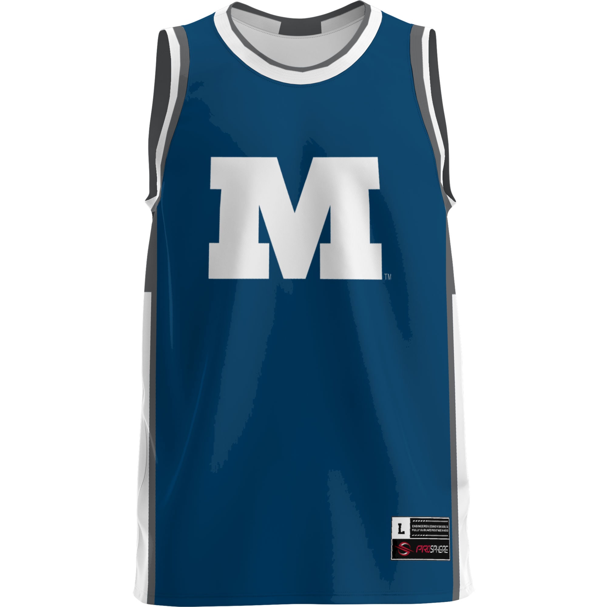 Millikin Big Blue Lightweight Basketball Jersey Blue - front view