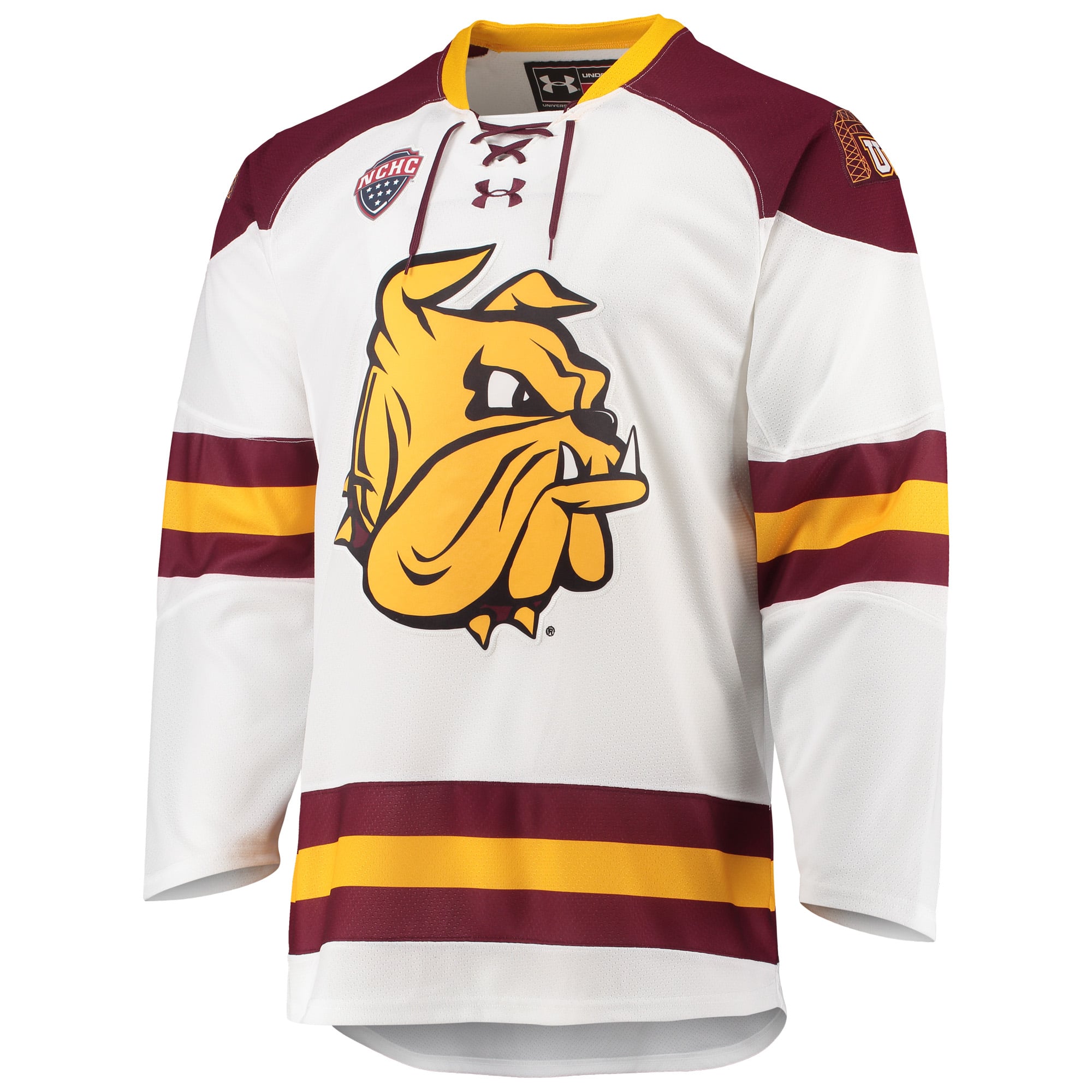 Minnesota Duluth Bulldogs Hockey Jersey White - front view