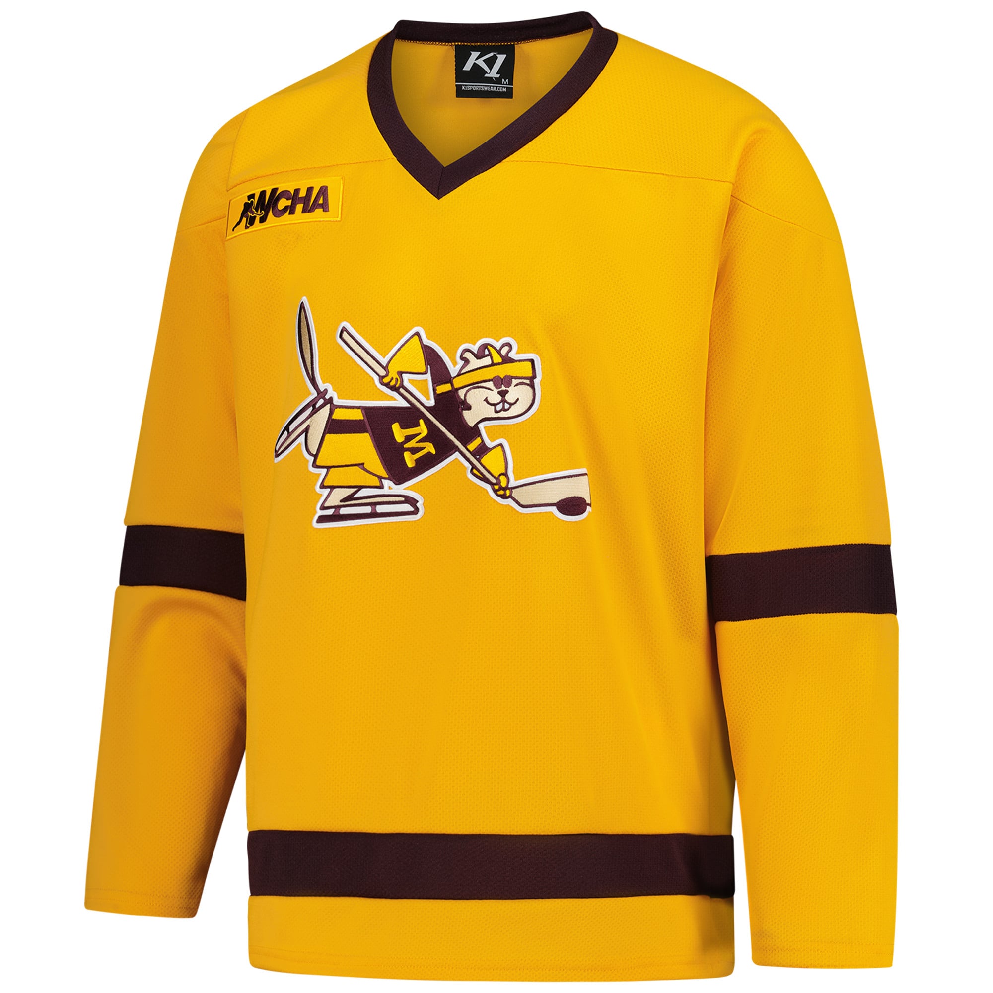 Minnesota Golden Gophers 25th Anniversary Unisex Women's Hockey Team Jersey Gold - front view
