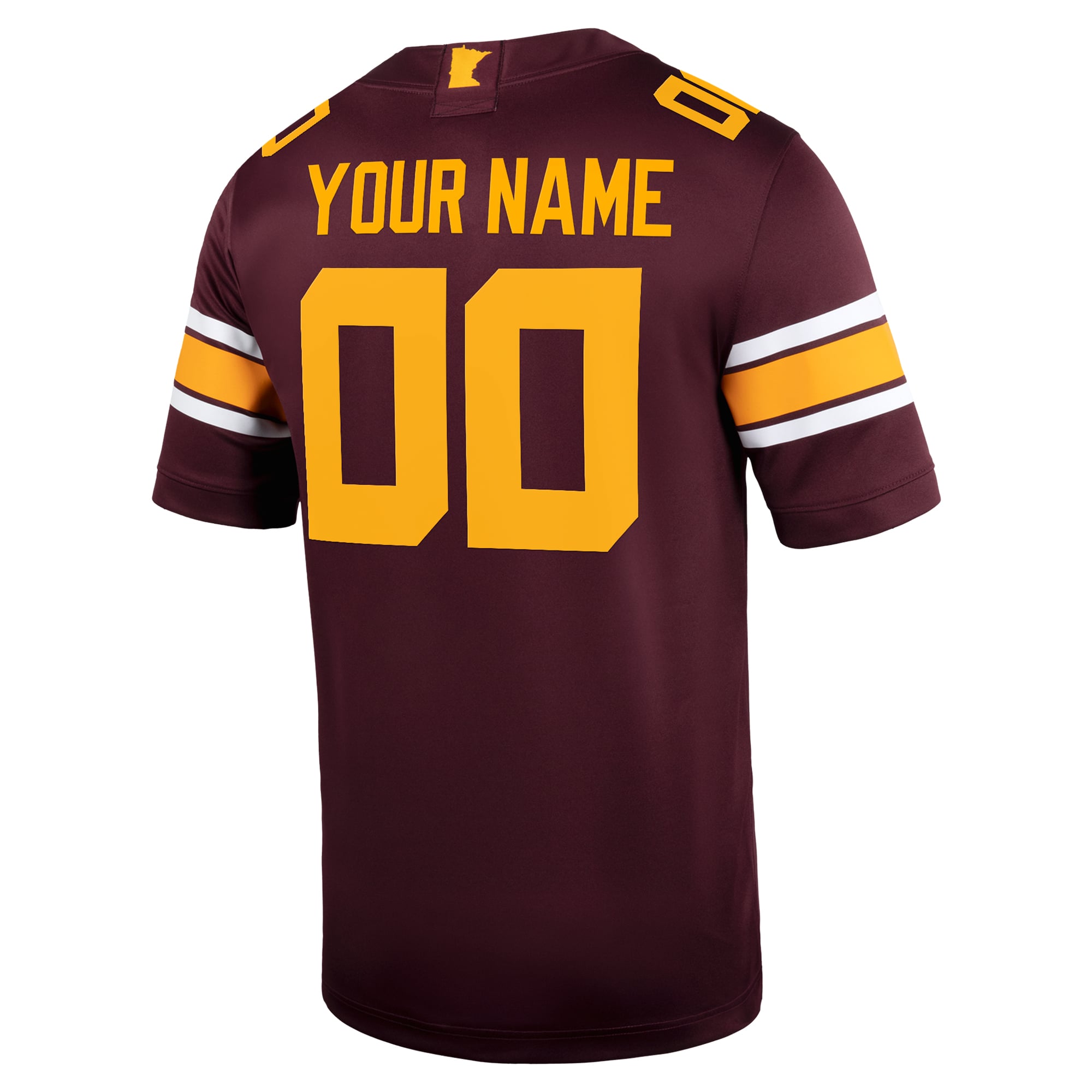 Minnesota Golden Gophers Custom Football Jersey Maroon - back view