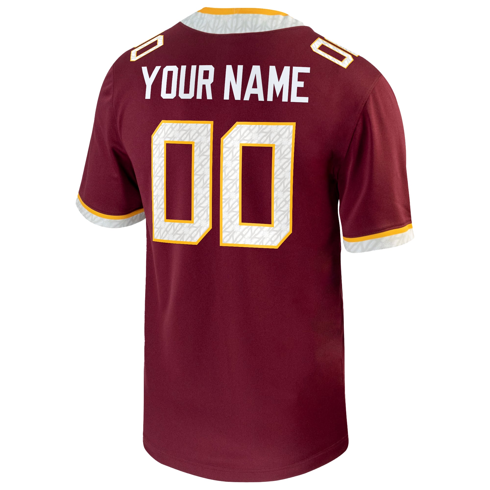 Minnesota Golden Gophers Football Custom Jersey Maroon - back view