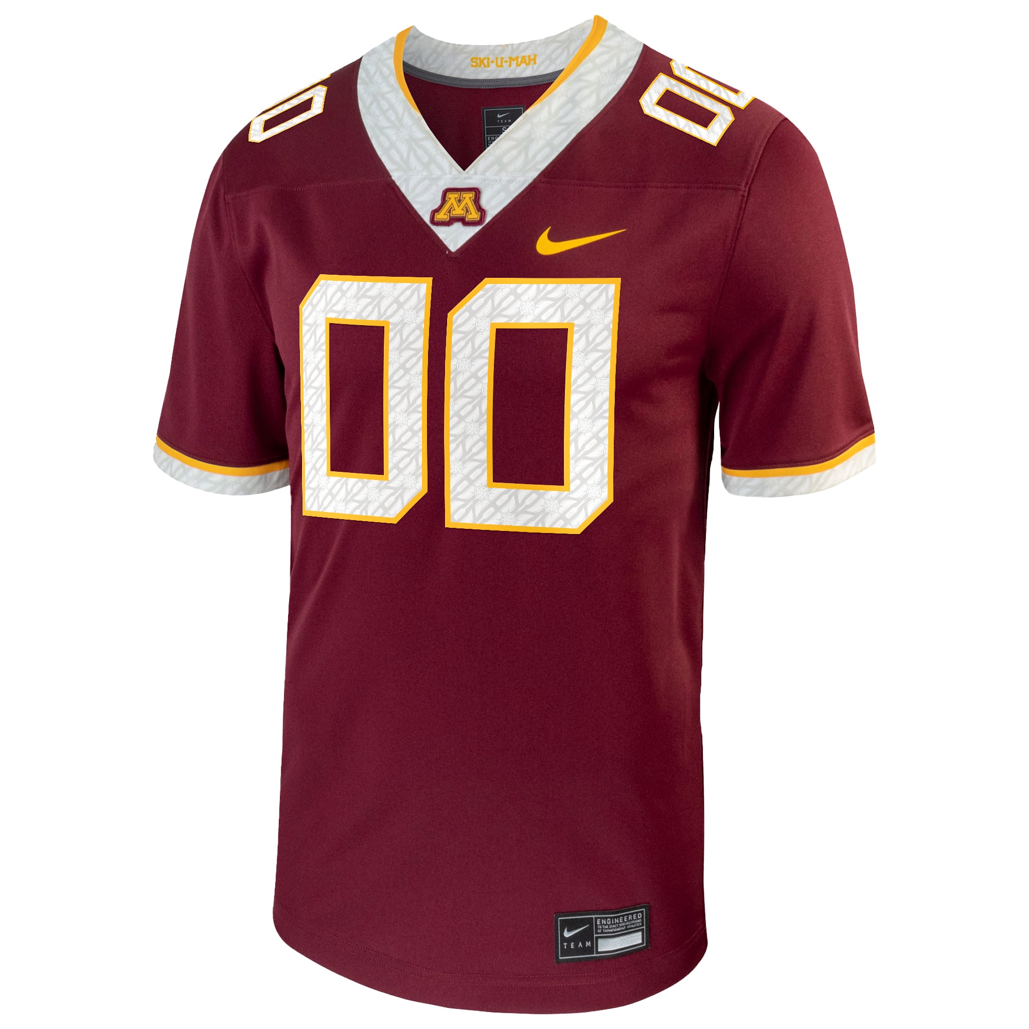 Minnesota Golden Gophers Football Custom Jersey Maroon - front view
