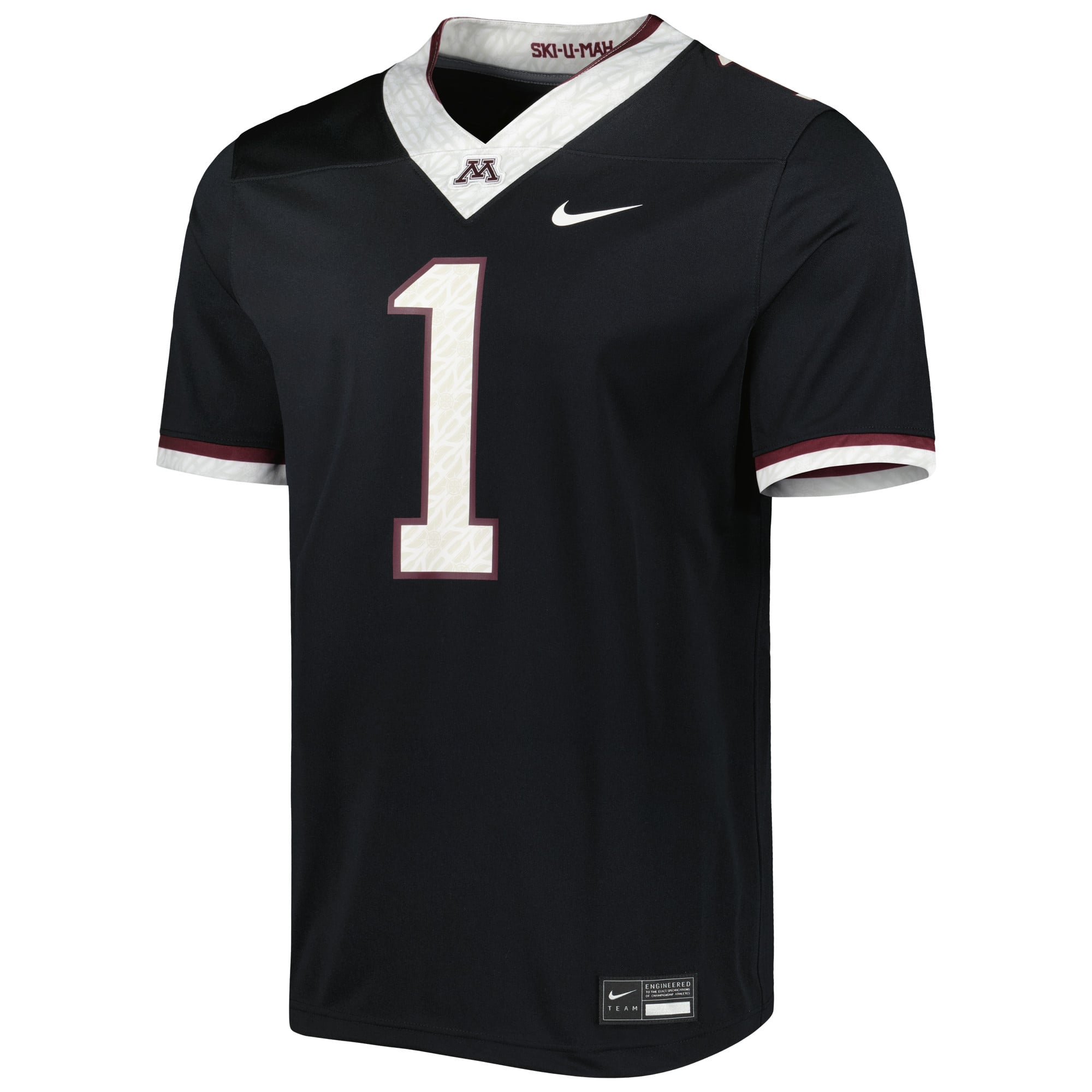 #1 Minnesota Golden Gophers Football Jersey Black - front view