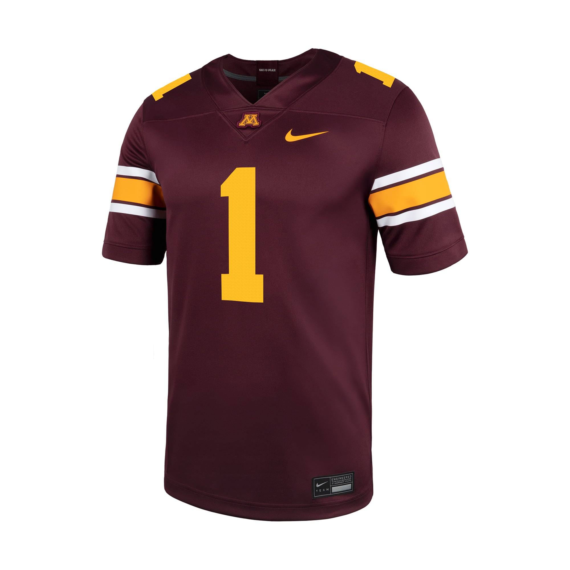 #1 Minnesota Golden Gophers Football Jersey - Maroon - front view