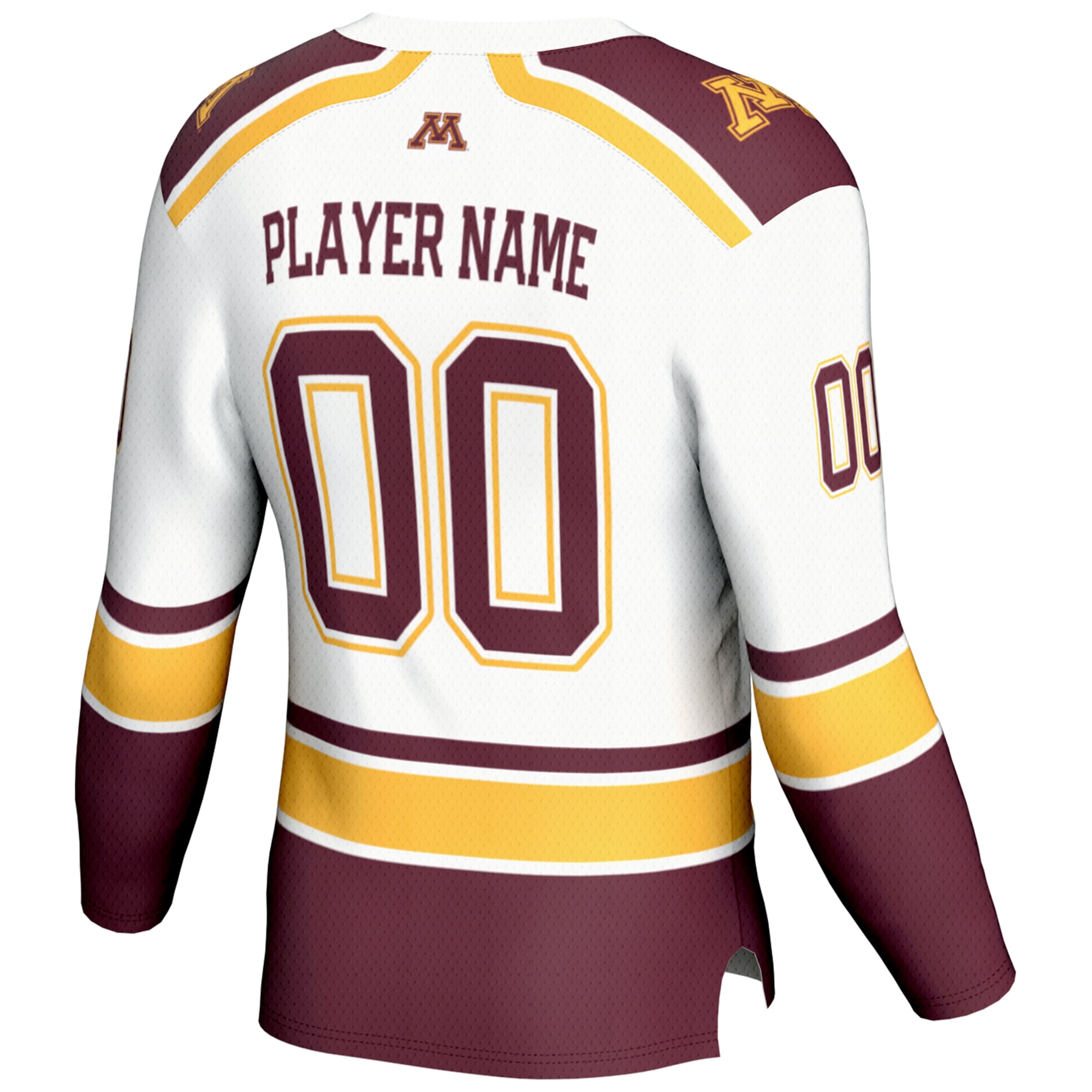 Minnesota Golden Gophers Hockey Jersey White - back view