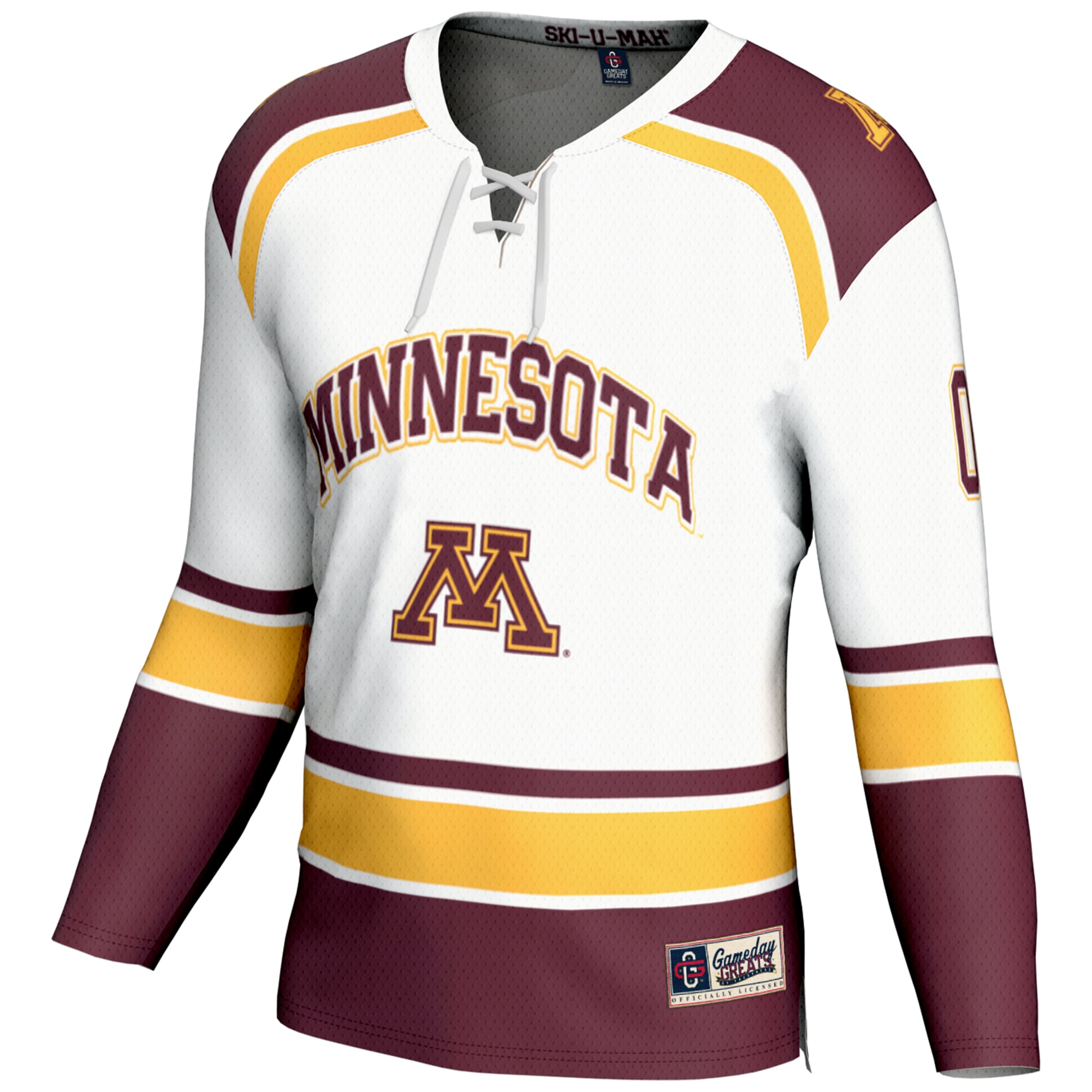 Minnesota Golden Gophers Hockey Jersey White - front view