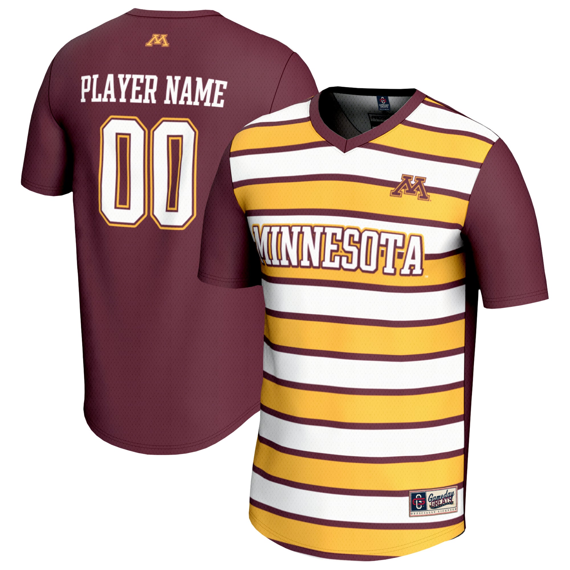 Minnesota Golden Gophers Unisex Collegiate Women's Soccer Lightweight Fashion - front and back view