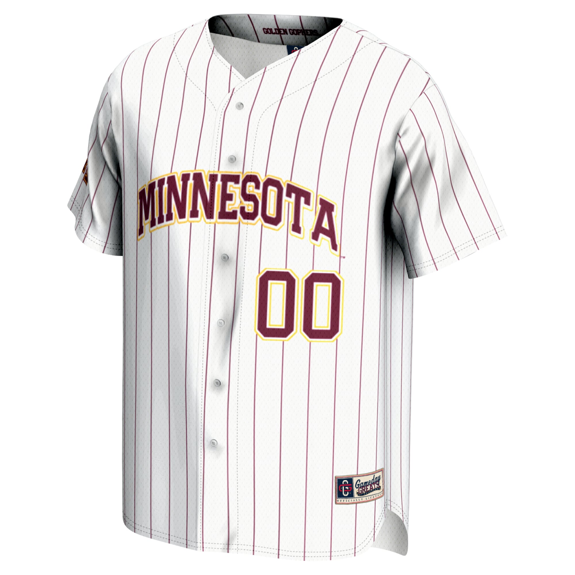 Minnesota Golden Gophers Youth Lightweight Baseball Jersey White - front view