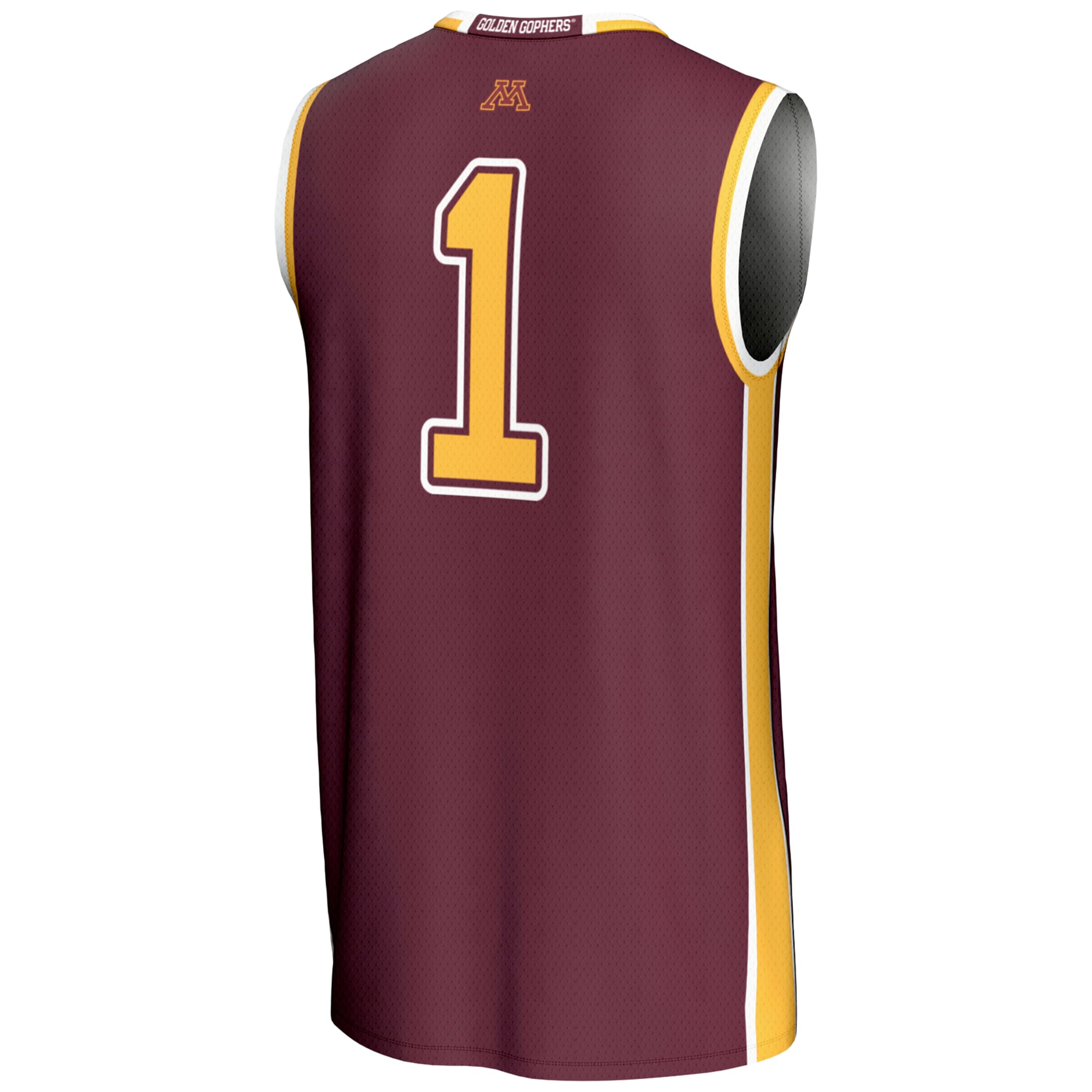 #1 Minnesota Golden Gophers Unisex Lightweight Basketball Jersey Maroon - back view
