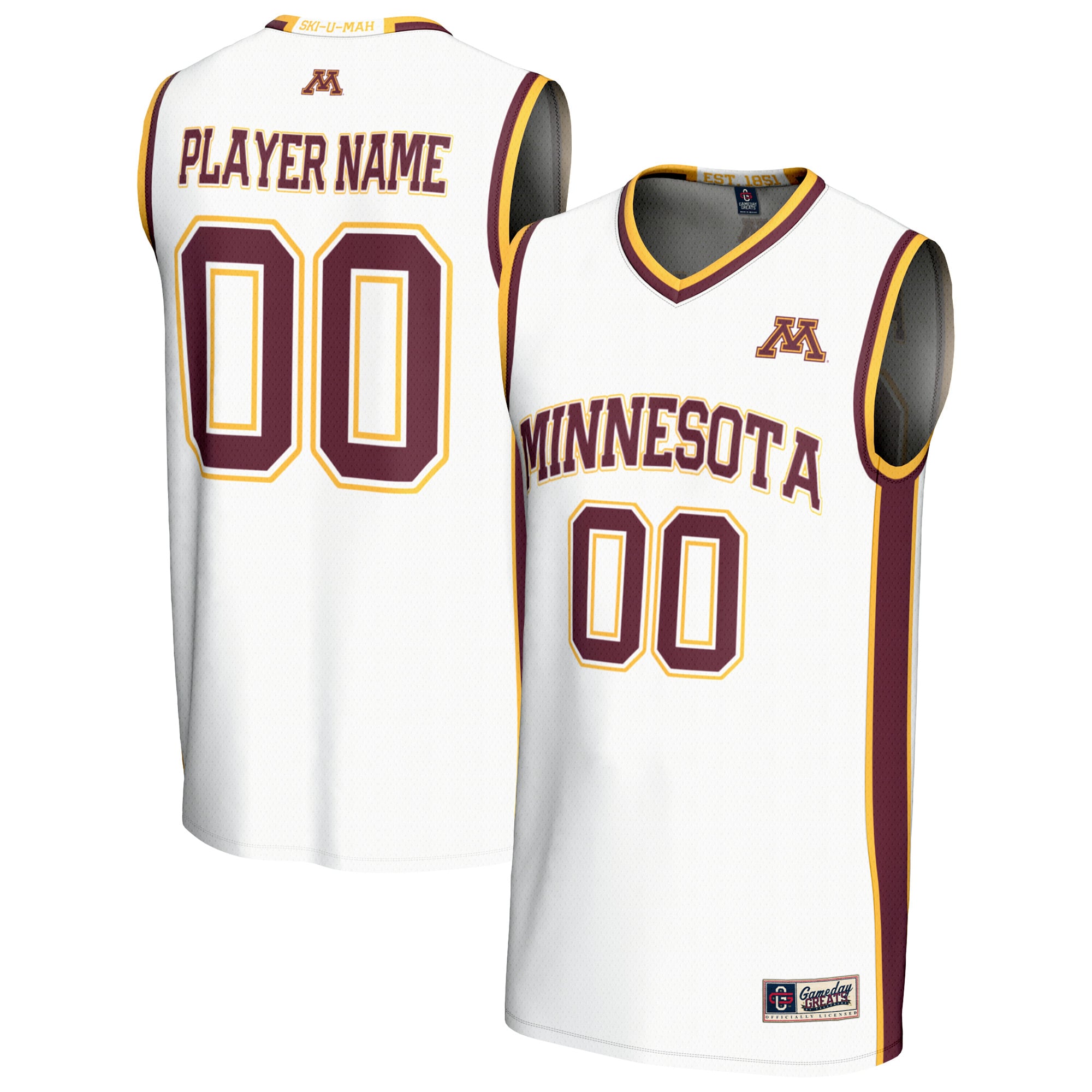Minnesota Golden Gophers Unisex Lightweight Collegiate Women's Basketball - front and back view