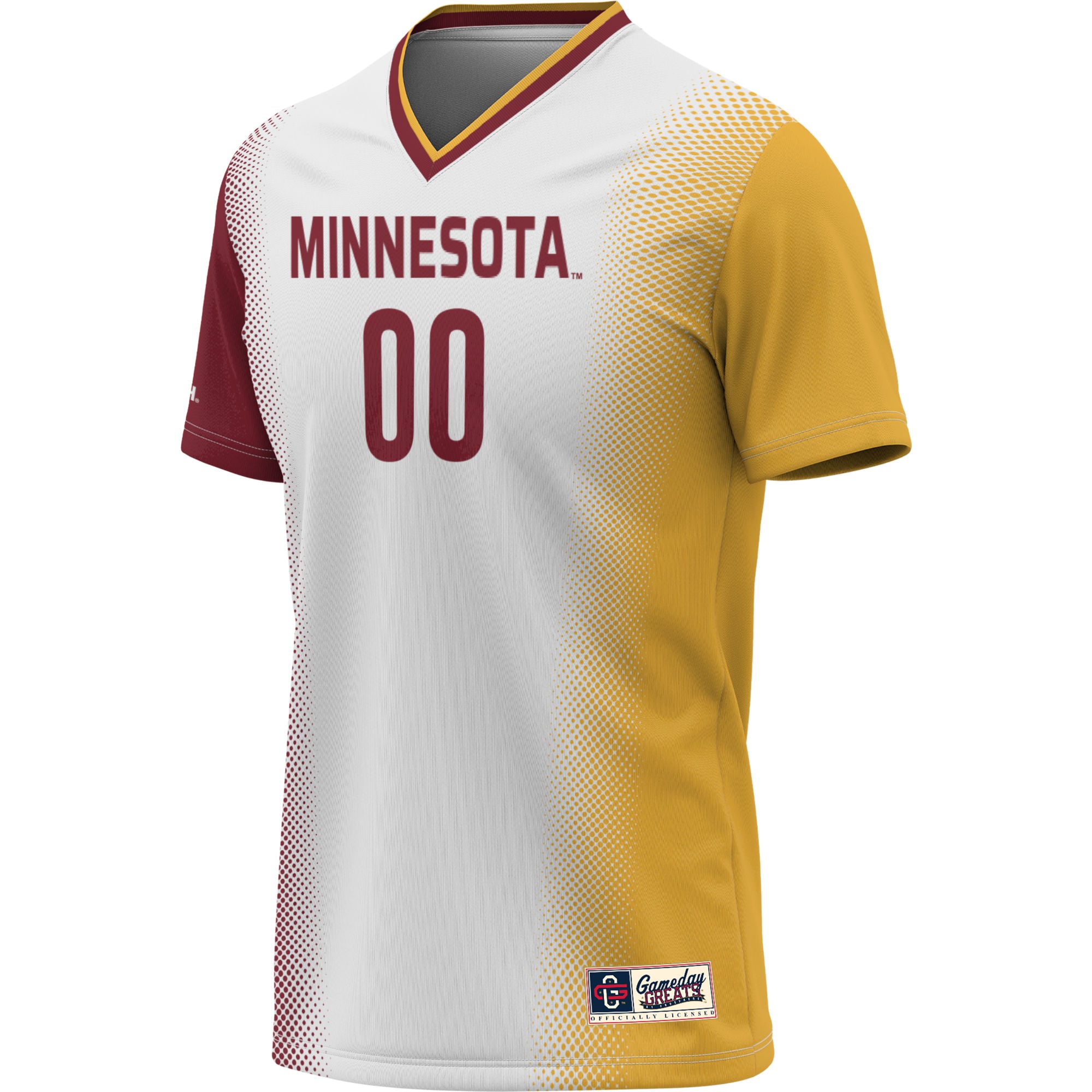 Minnesota Golden Gophers Youth Lightweight Women's Soccer Jersey White - front view